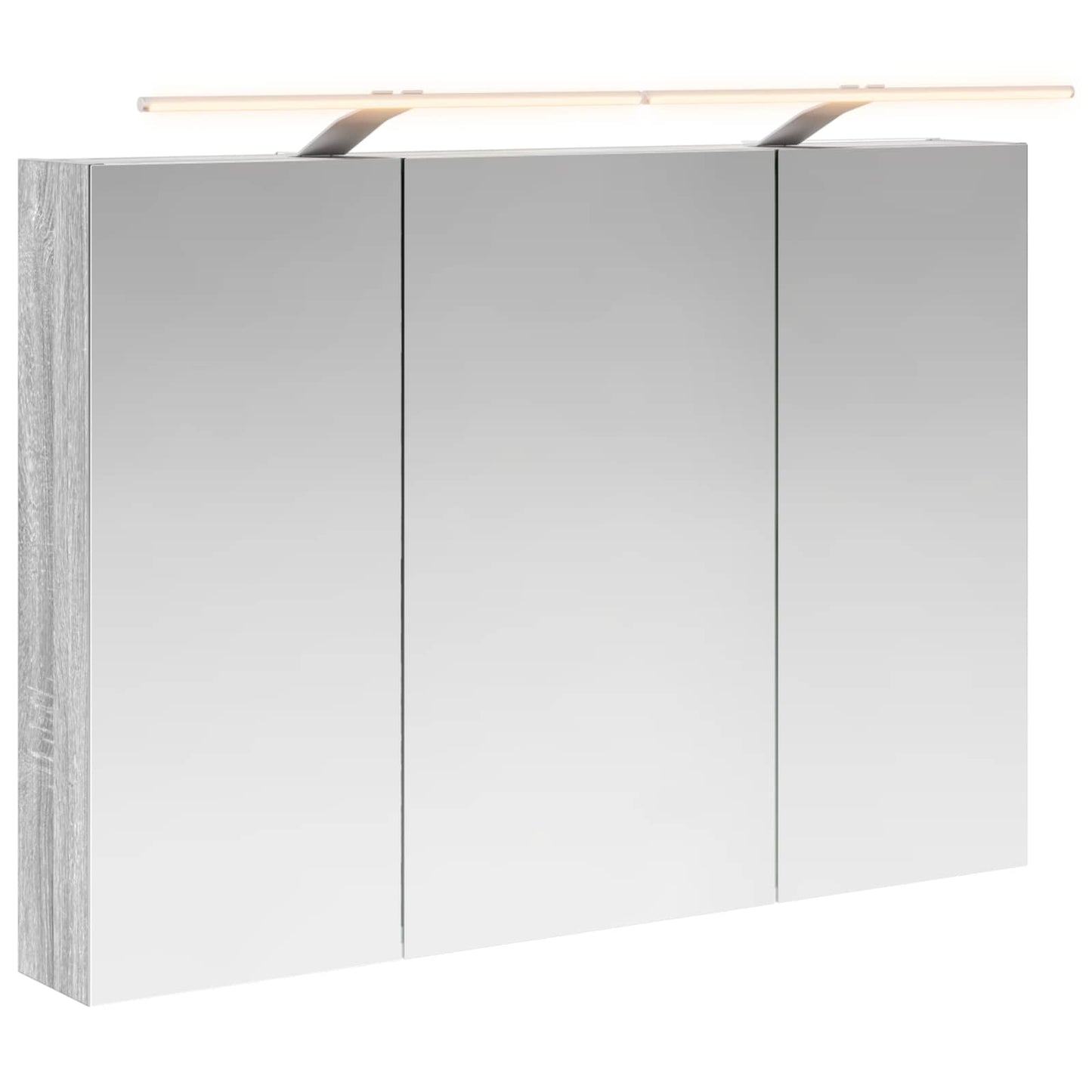 Badkamer spiegelkast met plank Grijs Sonoma 100 x 14,5 x 70 cm is nu te koop bij PeponiXL, paradijselijk wonen!