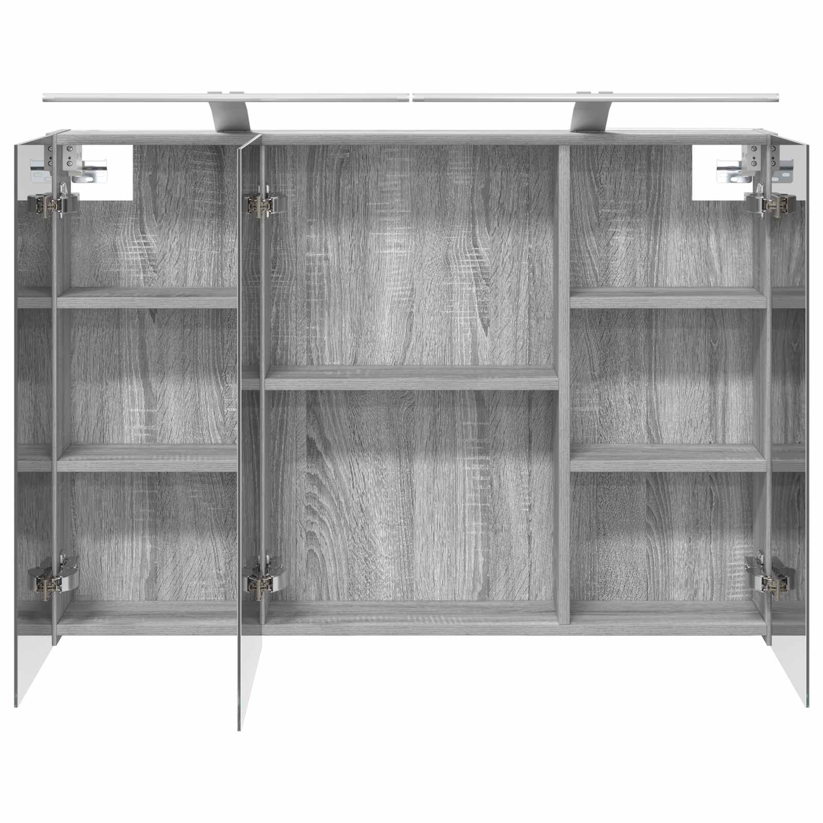 Badkamer spiegelkast met plank Grijs Sonoma 100 x 14,5 x 70 cm is nu te koop bij PeponiXL, paradijselijk wonen!