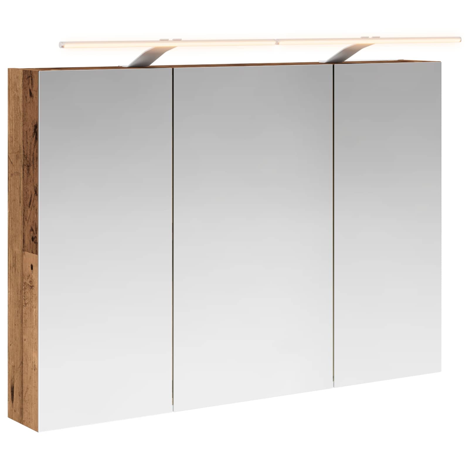 Badkamer spiegelkast Oudhout 100 x 14,5 x 70 cm Bewerkt hout is nu te koop bij PeponiXL, paradijselijk wonen!