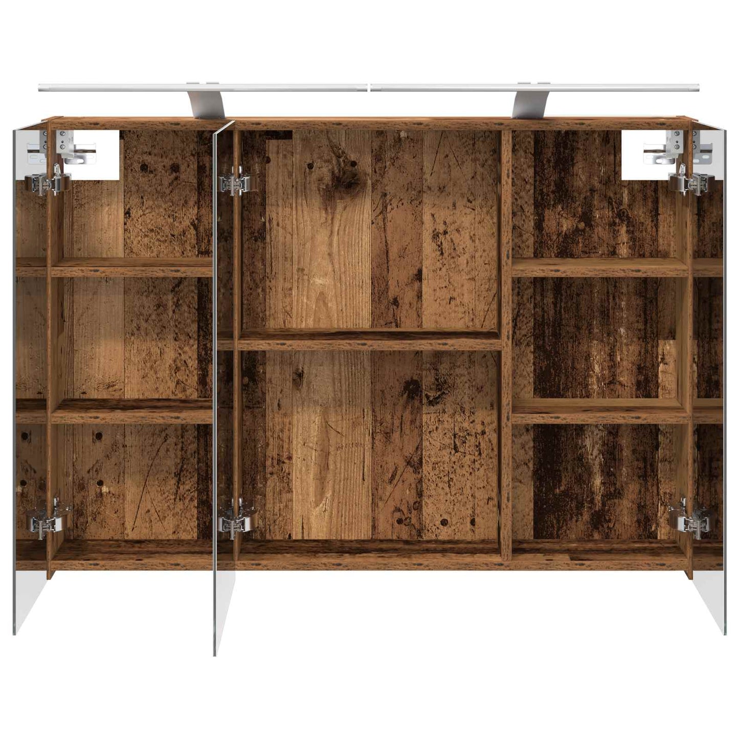 Badkamer spiegelkast Oudhout 100 x 14,5 x 70 cm Bewerkt hout is nu te koop bij PeponiXL, paradijselijk wonen!