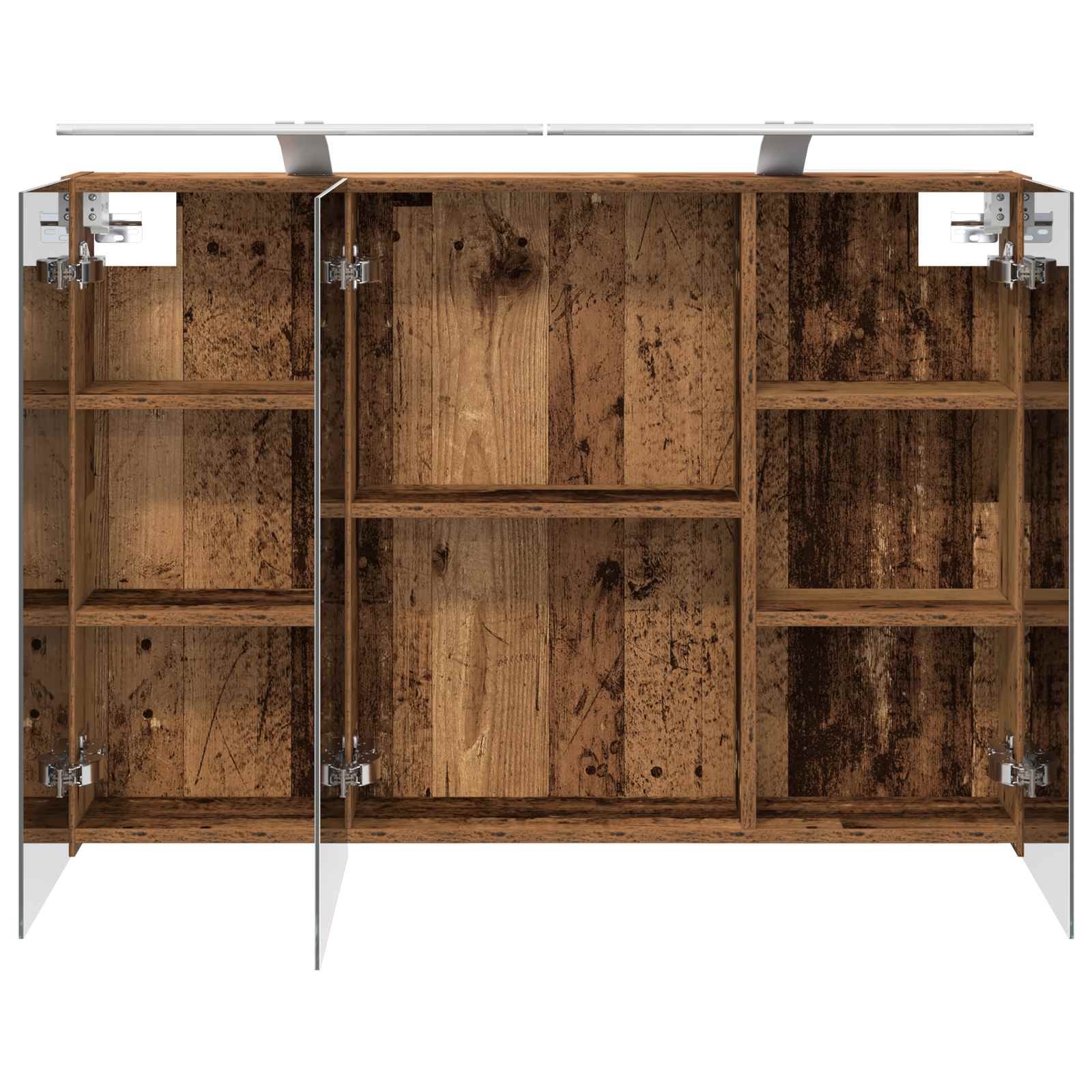 Badkamer spiegelkast Oudhout 100 x 14,5 x 70 cm Bewerkt hout is nu te koop bij PeponiXL, paradijselijk wonen!