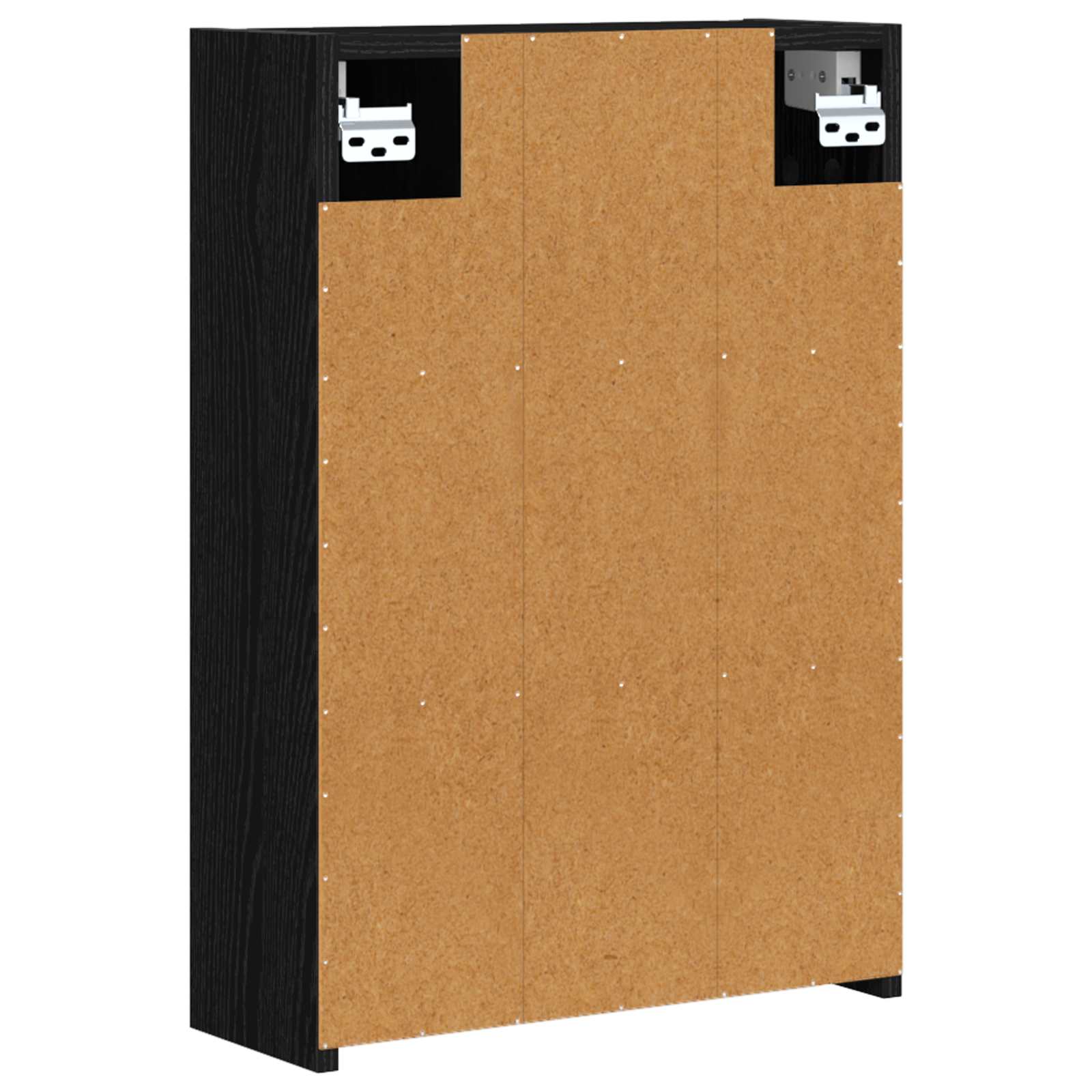 Badkamer spiegelkast Zwart Eiken 43 x 16 x 62.5 cm Bewerkt hout is nu te koop bij PeponiXL, paradijselijk wonen!