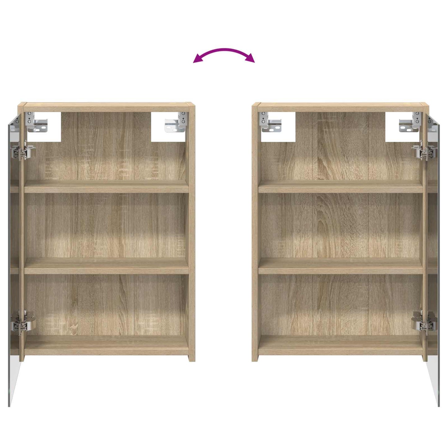 Badkamer spiegelkast met plank Sonoma Eiken 43 x 16 x 62.5 cm is nu te koop bij PeponiXL, paradijselijk wonen!