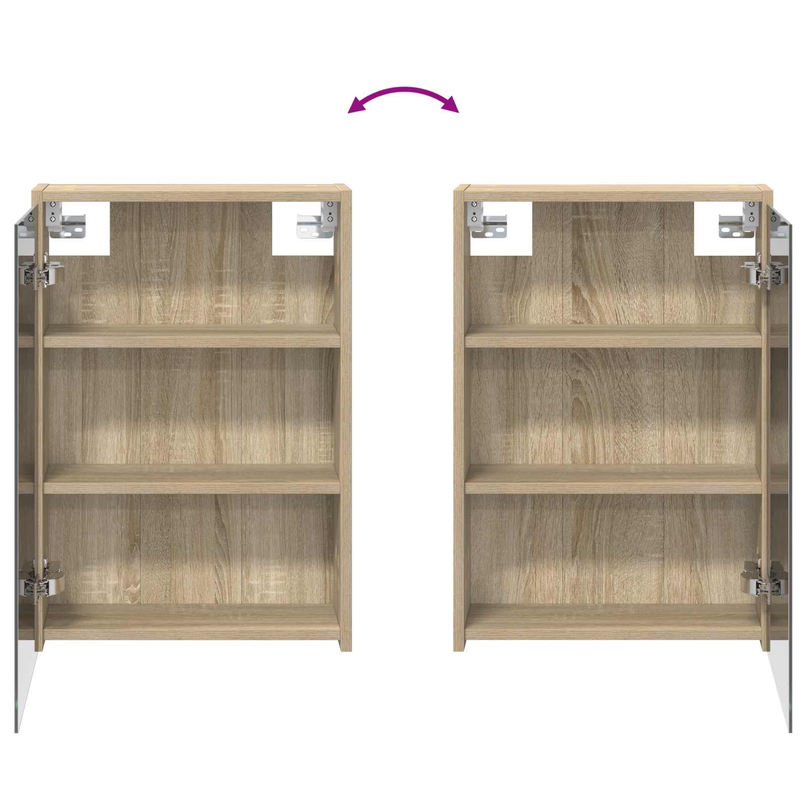 Badkamer spiegelkast met plank Sonoma Eiken 43 x 16 x 62.5 cm is nu te koop bij PeponiXL, paradijselijk wonen!