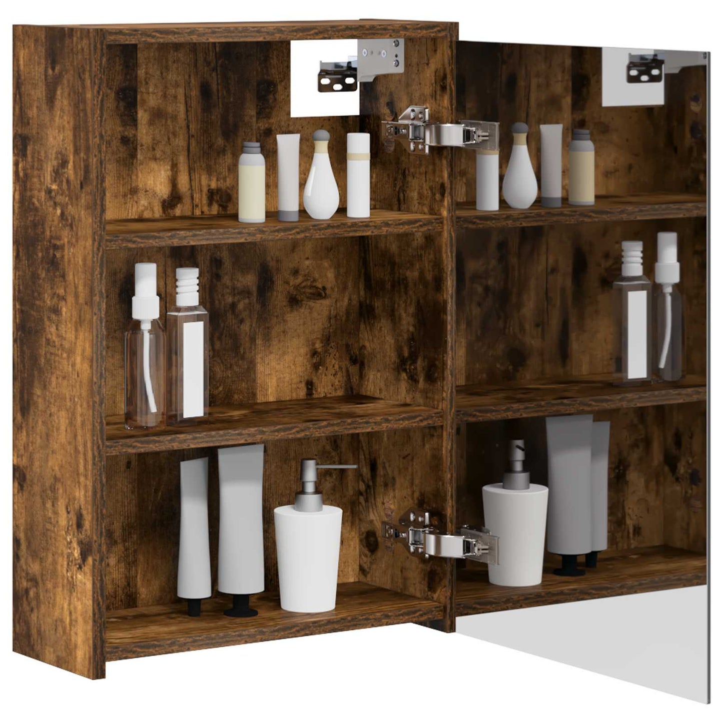 Badkamer spiegelkast met plank Gerookt eiken 43 x 16 x 62.5 cm is nu te koop bij PeponiXL, paradijselijk wonen!