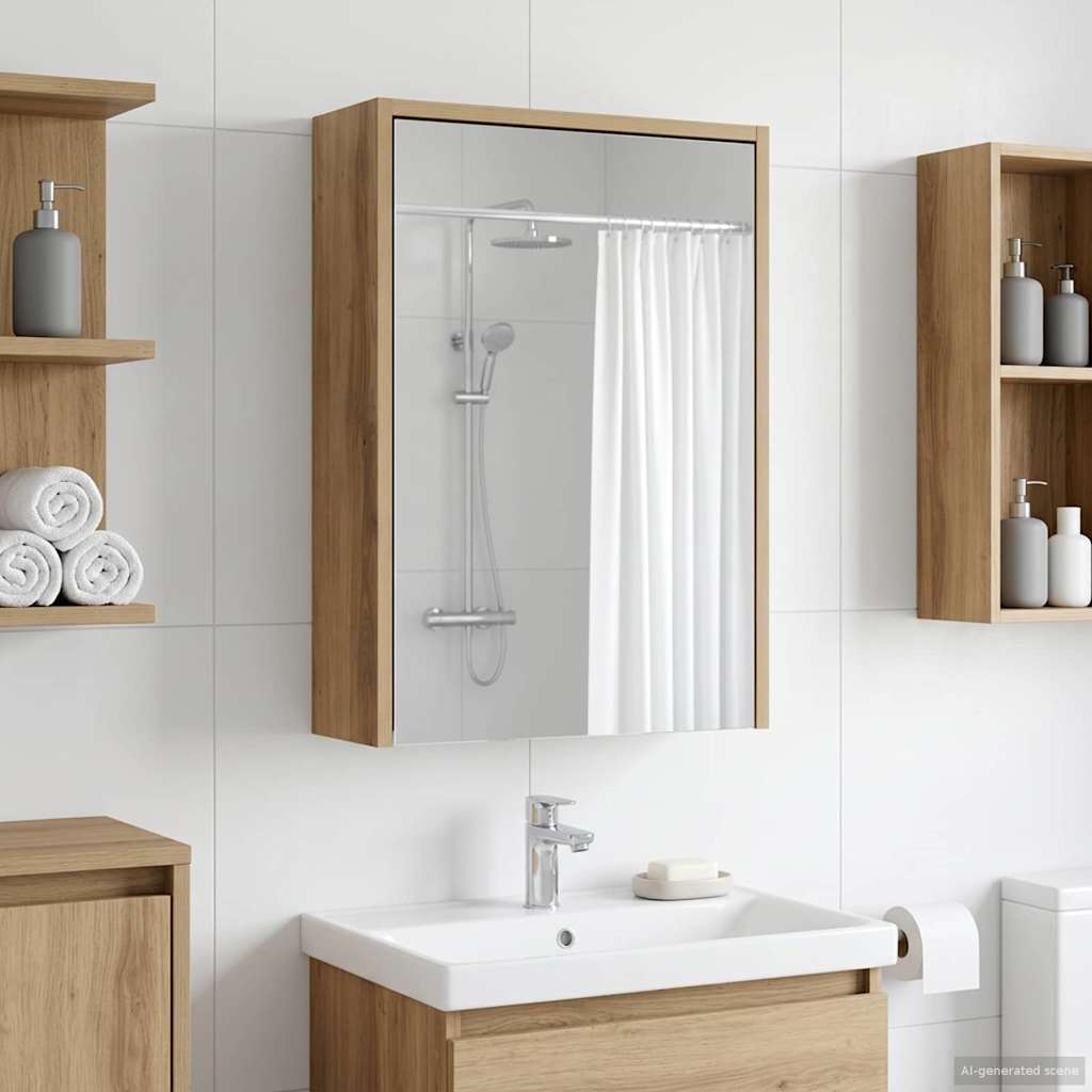 Badkamer spiegelkast Ambachtelijk eiken 43 x 16 x 62.5 cm is nu te koop bij PeponiXL, paradijselijk wonen!