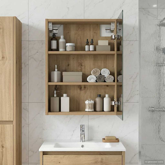 Badkamer spiegelkast Ambachtelijk eiken 43 x 16 x 62.5 cm is nu te koop bij PeponiXL, paradijselijk wonen!