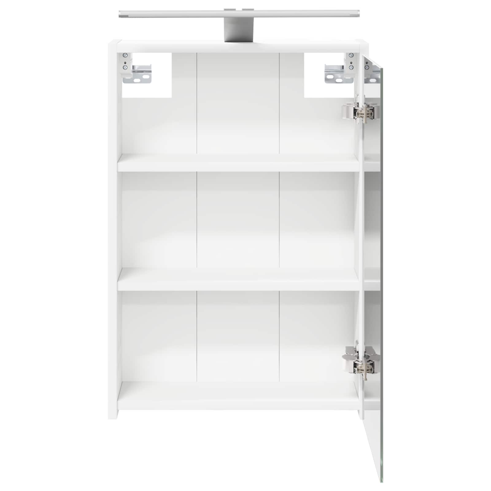 Badkamer spiegelkast Wit 43 x 16 x 62.5 cm Bewerkt hout is nu te koop bij PeponiXL, paradijselijk wonen!
