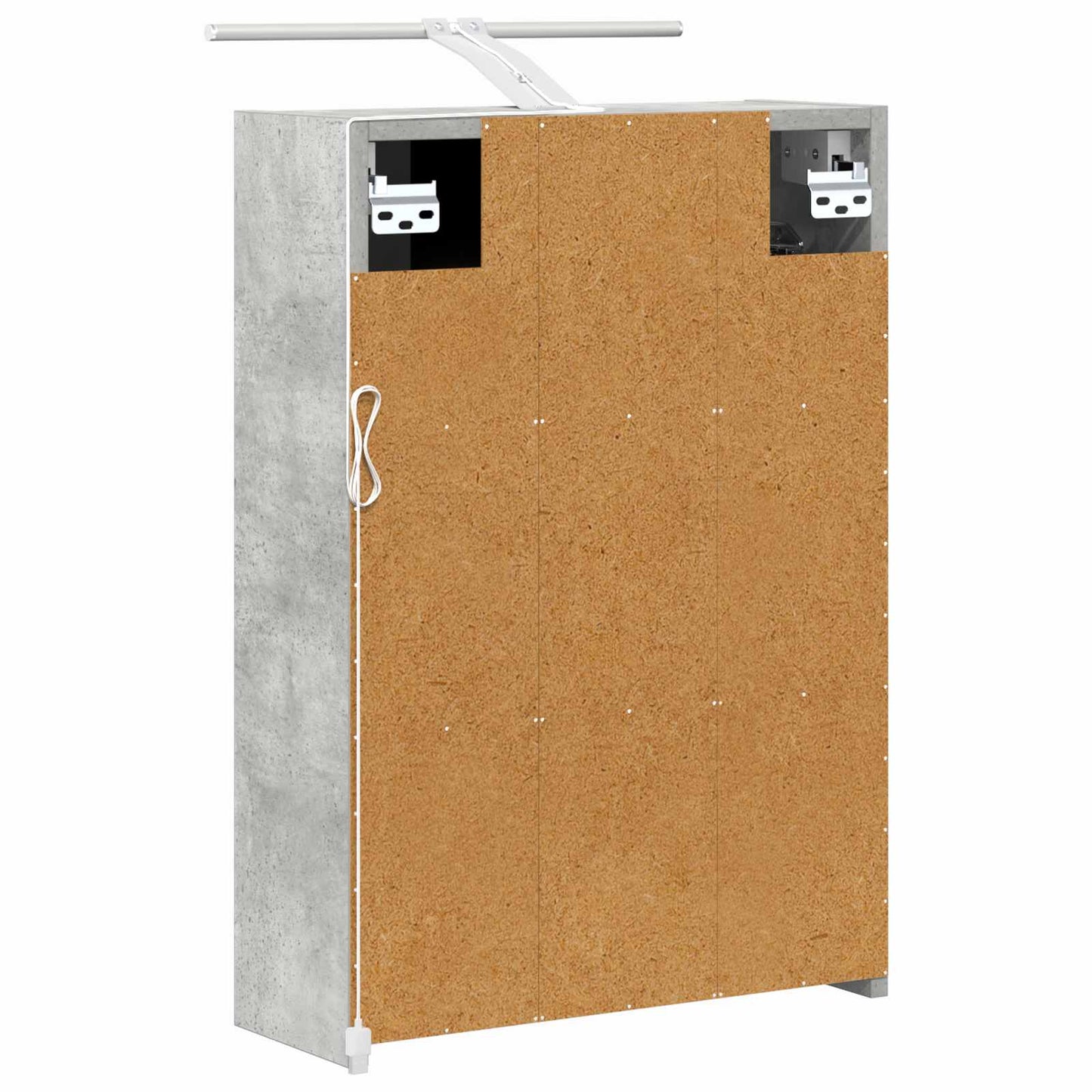 Badkamer spiegelkast Beton Grijs 43 x 16 x 62.5 cm Bewerkt hout is nu te koop bij PeponiXL, paradijselijk wonen!