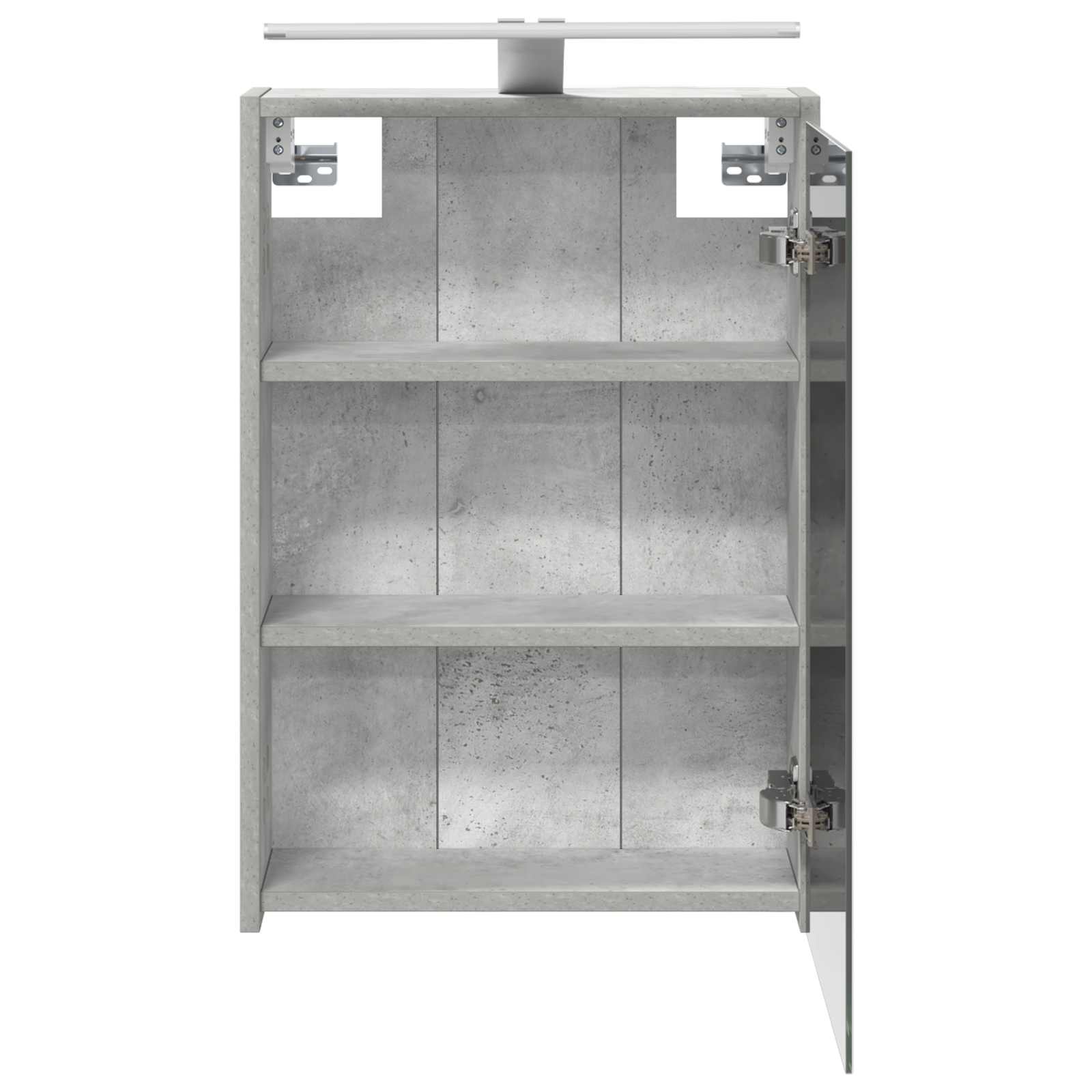Badkamer spiegelkast Beton Grijs 43 x 16 x 62.5 cm Bewerkt hout is nu te koop bij PeponiXL, paradijselijk wonen!