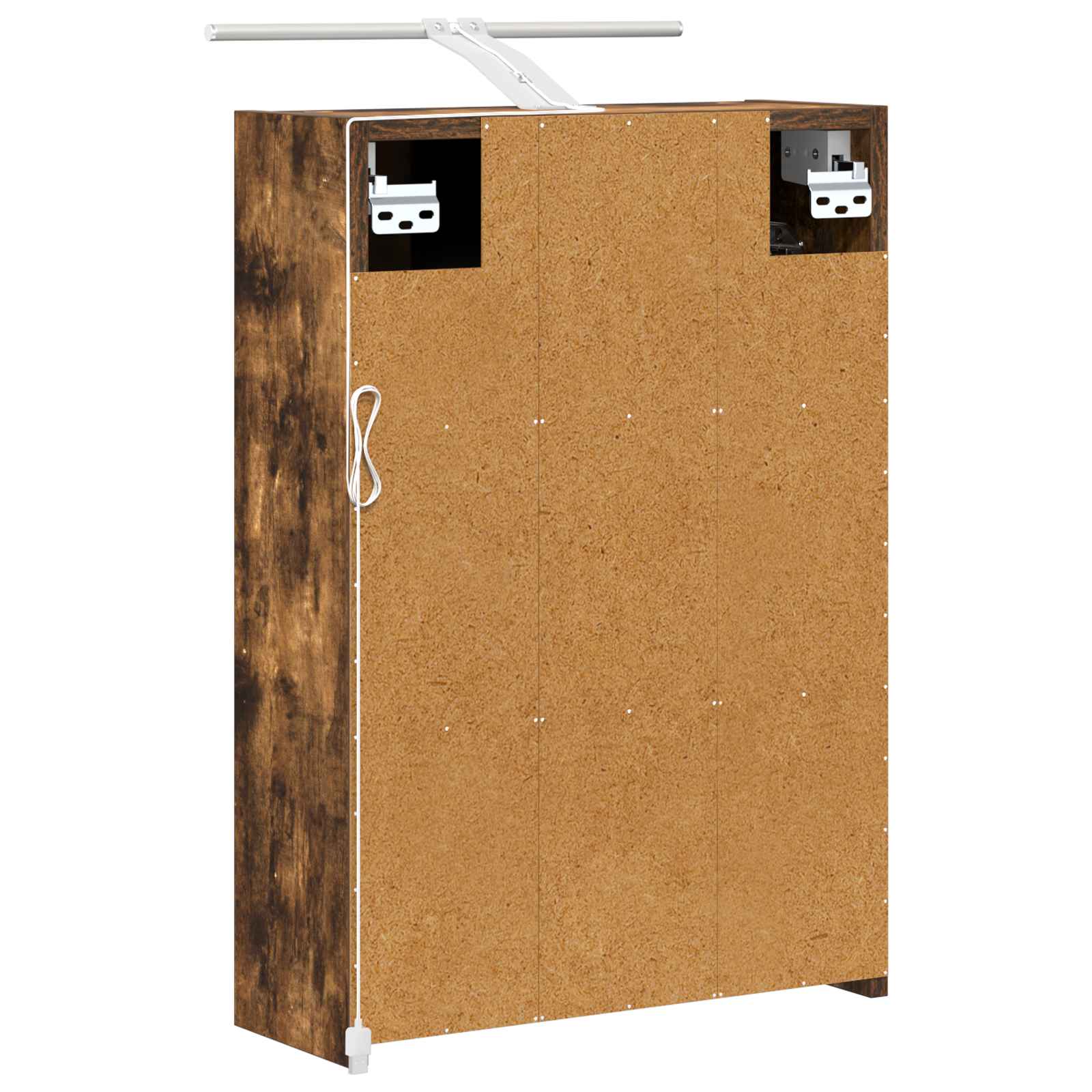 Badkamer spiegelkast met plank Gerookt eiken 43 x 16 x 62.5 cm is nu te koop bij PeponiXL, paradijselijk wonen!