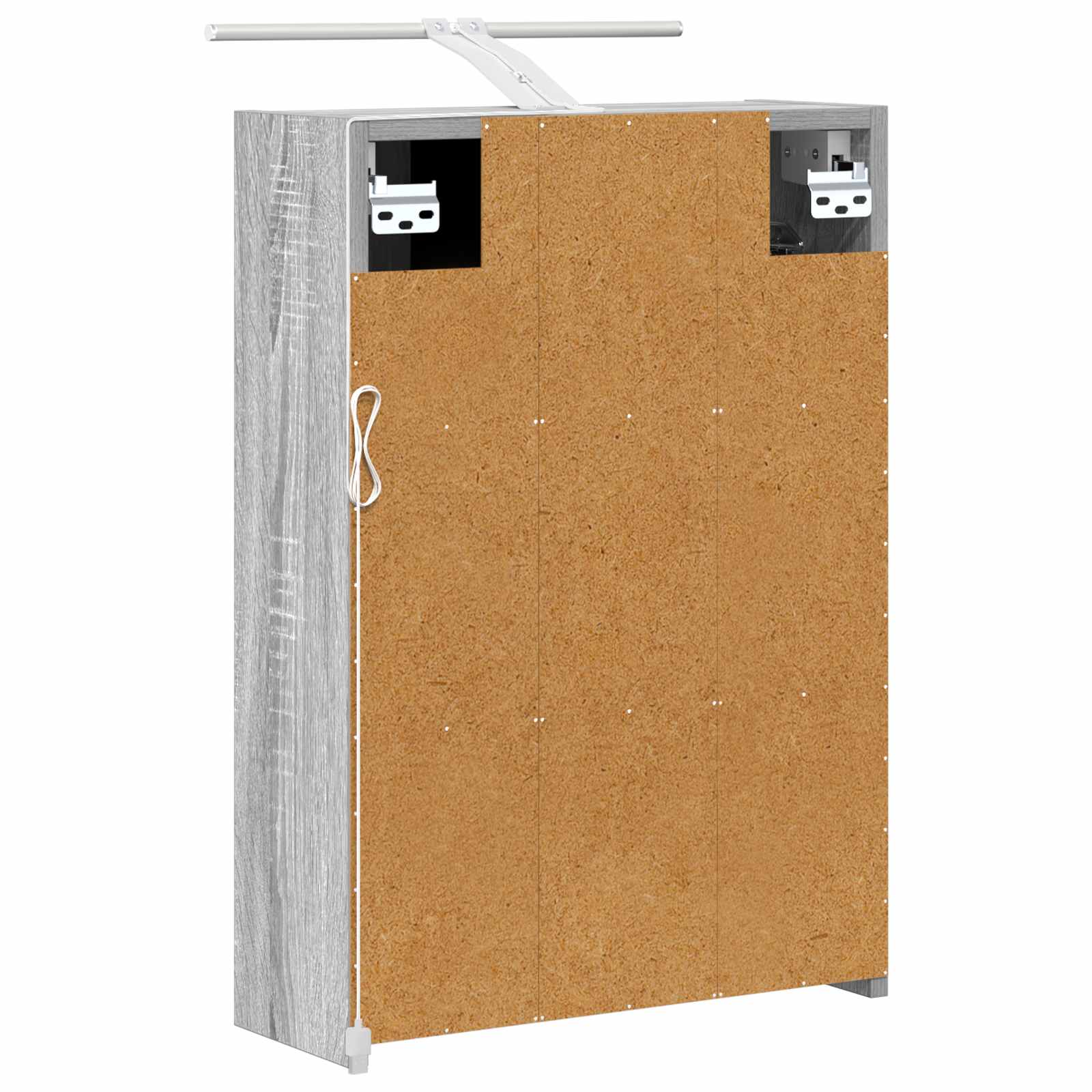 Badkamer spiegelkast met plank Grijs Sonoma 43 x 16 x 62.5 cm is nu te koop bij PeponiXL, paradijselijk wonen!