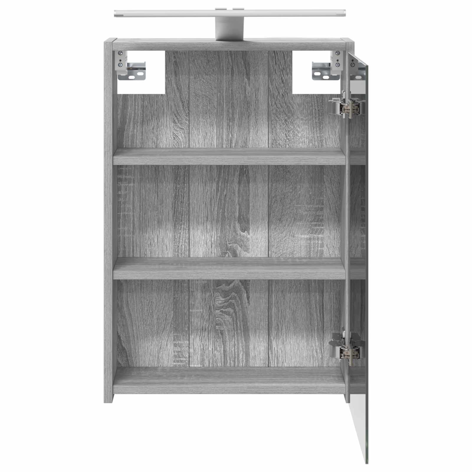 Badkamer spiegelkast met plank Grijs Sonoma 43 x 16 x 62.5 cm is nu te koop bij PeponiXL, paradijselijk wonen!