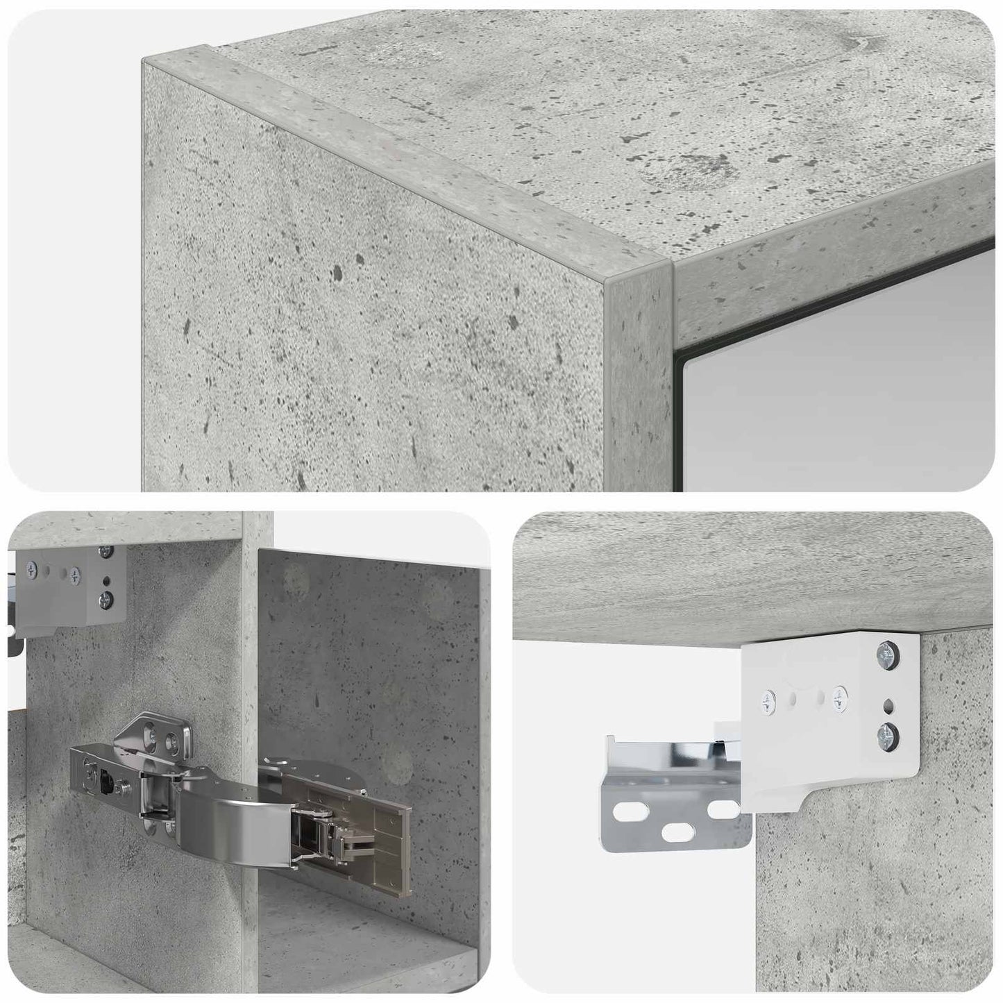 Badkamer spiegelkast Beton Grijs 63,5 x 16 x 62,5 cm is nu te koop bij PeponiXL, paradijselijk wonen!