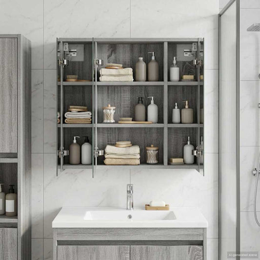 Badkamer spiegelkast Grijs Sonoma 63,5 x 16 x 62,5 cm is nu te koop bij PeponiXL, paradijselijk wonen!