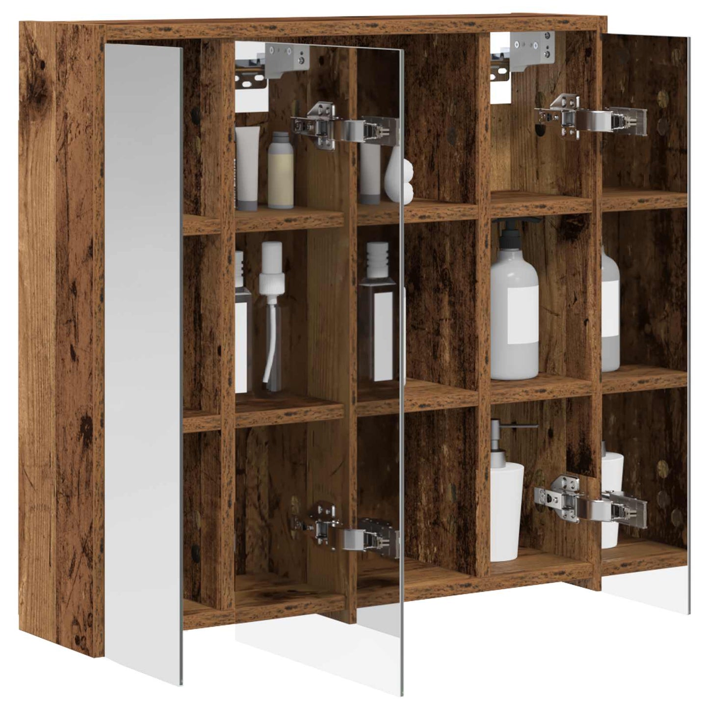 Badkamer spiegelkast Oudhout 63,5 x 16 x 62,5 cm Bewerkt hout is nu te koop bij PeponiXL, paradijselijk wonen!