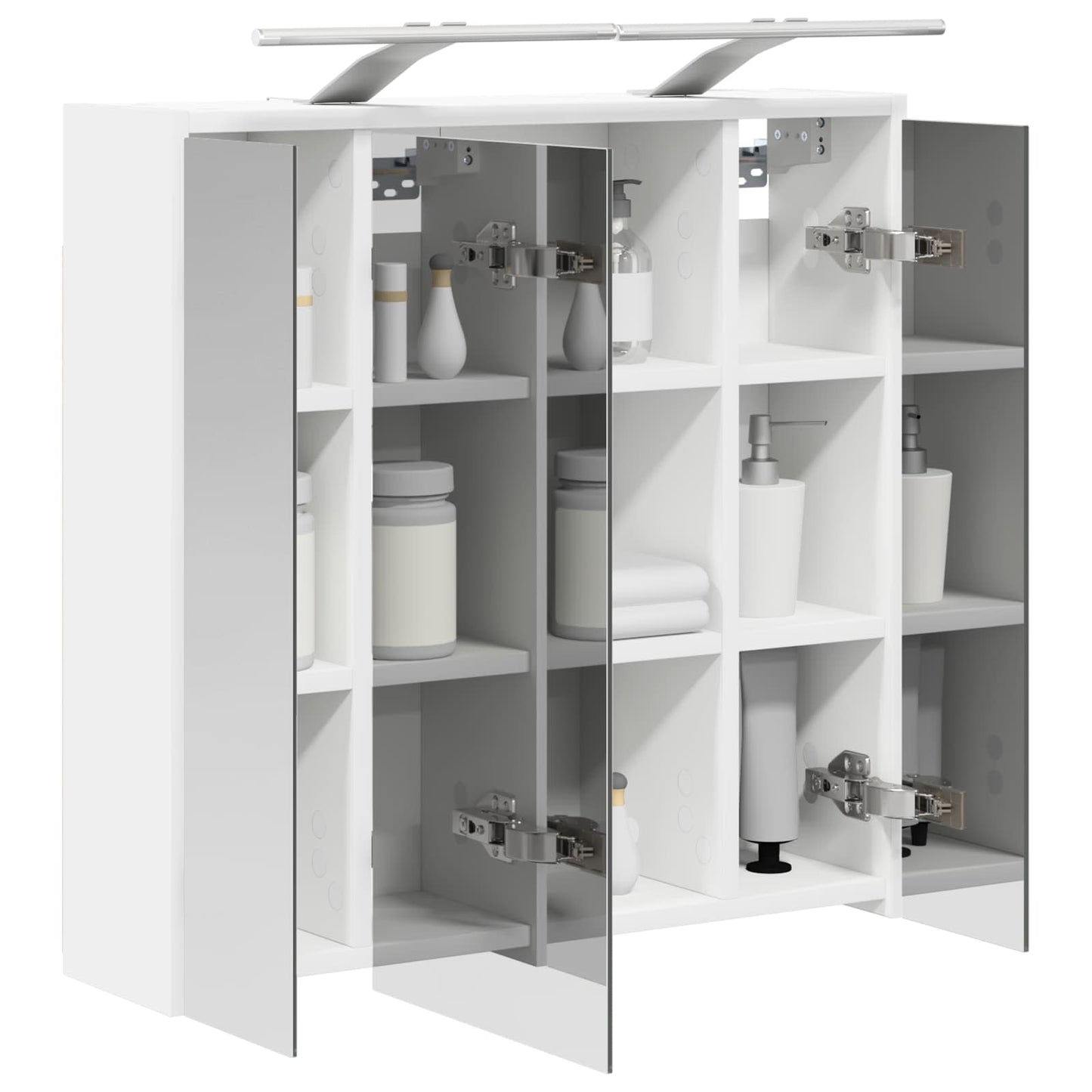 Badkamer spiegelkast voor Wit 63,5 x 16 x 62,5 cm Bewerkt hout is nu te koop bij PeponiXL, paradijselijk wonen!
