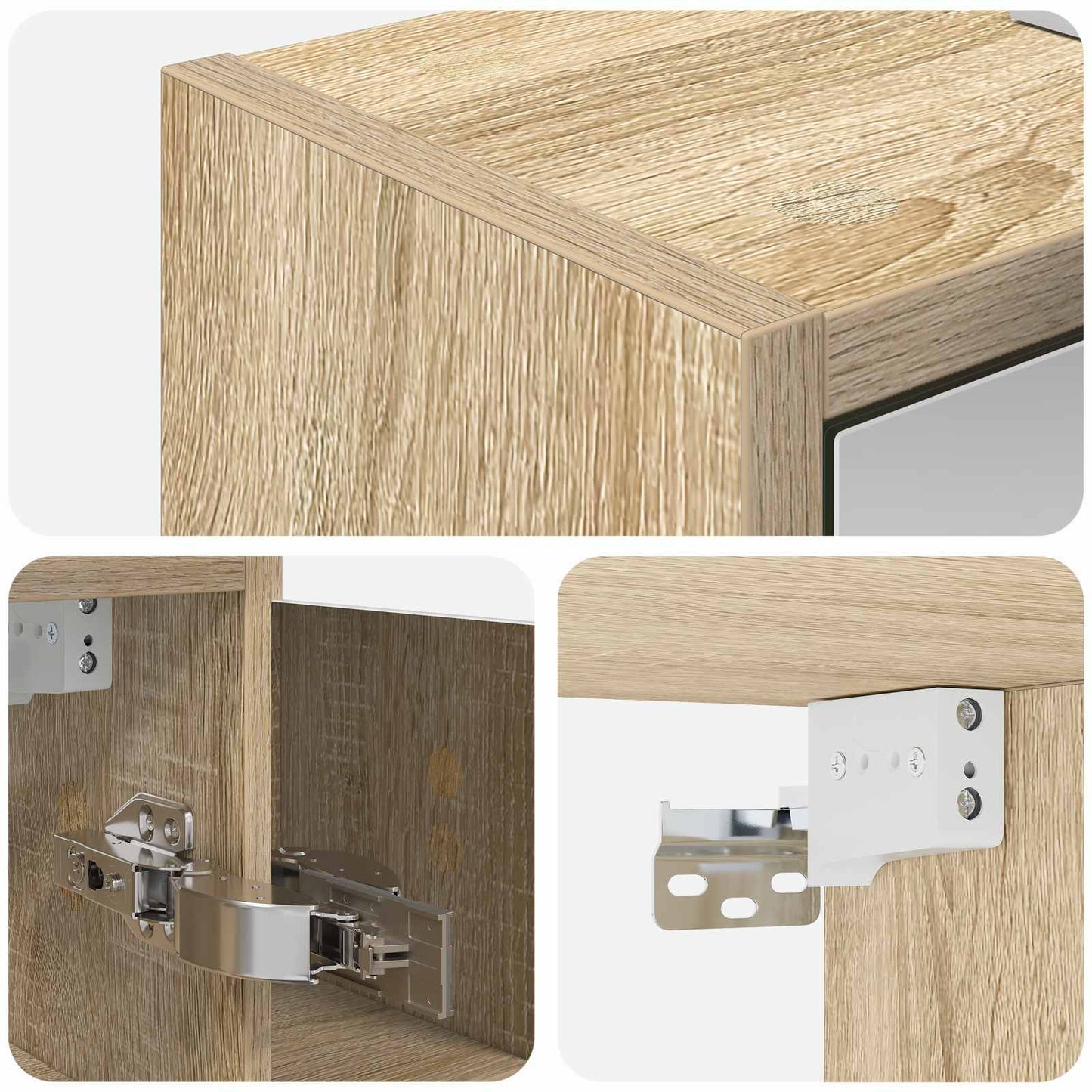 Badkamer spiegelkast Sonoma Eiken 63,5 x 16 x 62,5 cm is nu te koop bij PeponiXL, paradijselijk wonen!