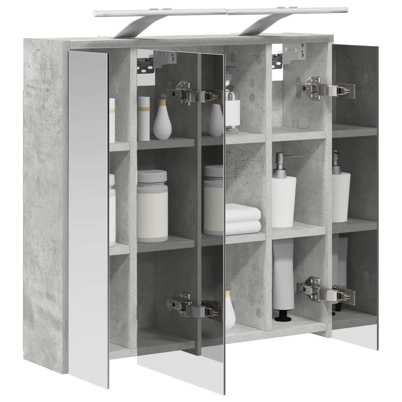 Badkamer spiegelkast Beton Grijs 63,5 x 16 x 62,5 cm is nu te koop bij PeponiXL, paradijselijk wonen!