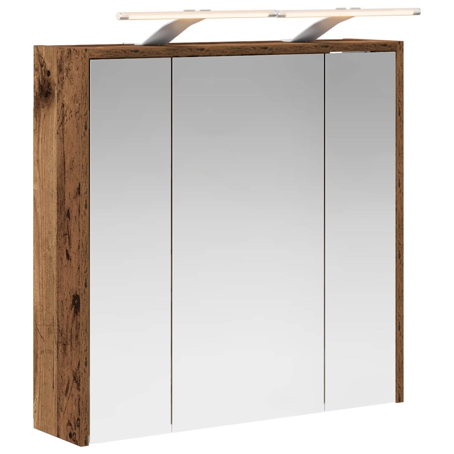 Badkamer spiegelkast Oudhout 63,5 x 16 x 62,5 cm Bewerkt hout is nu te koop bij PeponiXL, paradijselijk wonen!