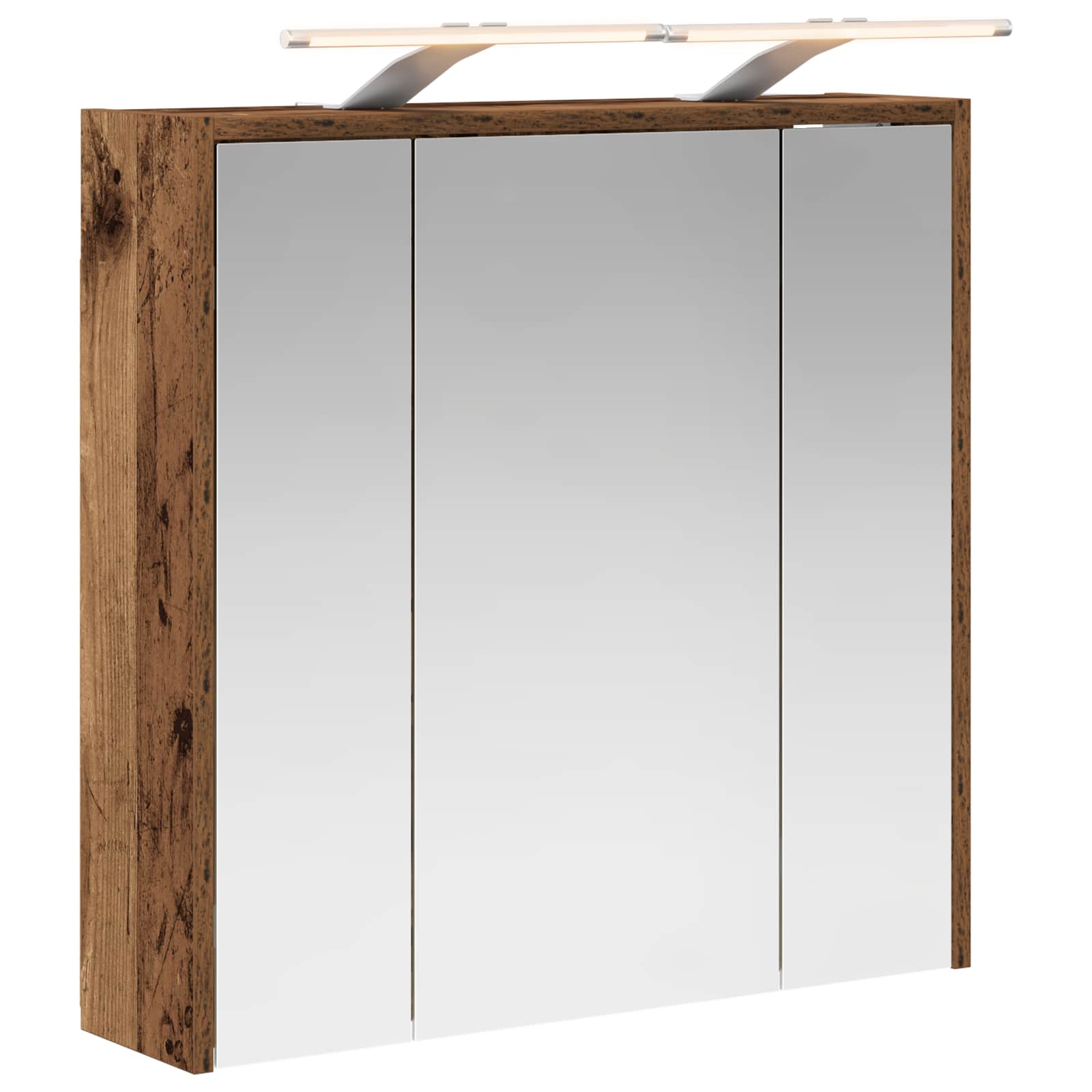 Badkamer spiegelkast Oudhout 63,5 x 16 x 62,5 cm Bewerkt hout is nu te koop bij PeponiXL, paradijselijk wonen!