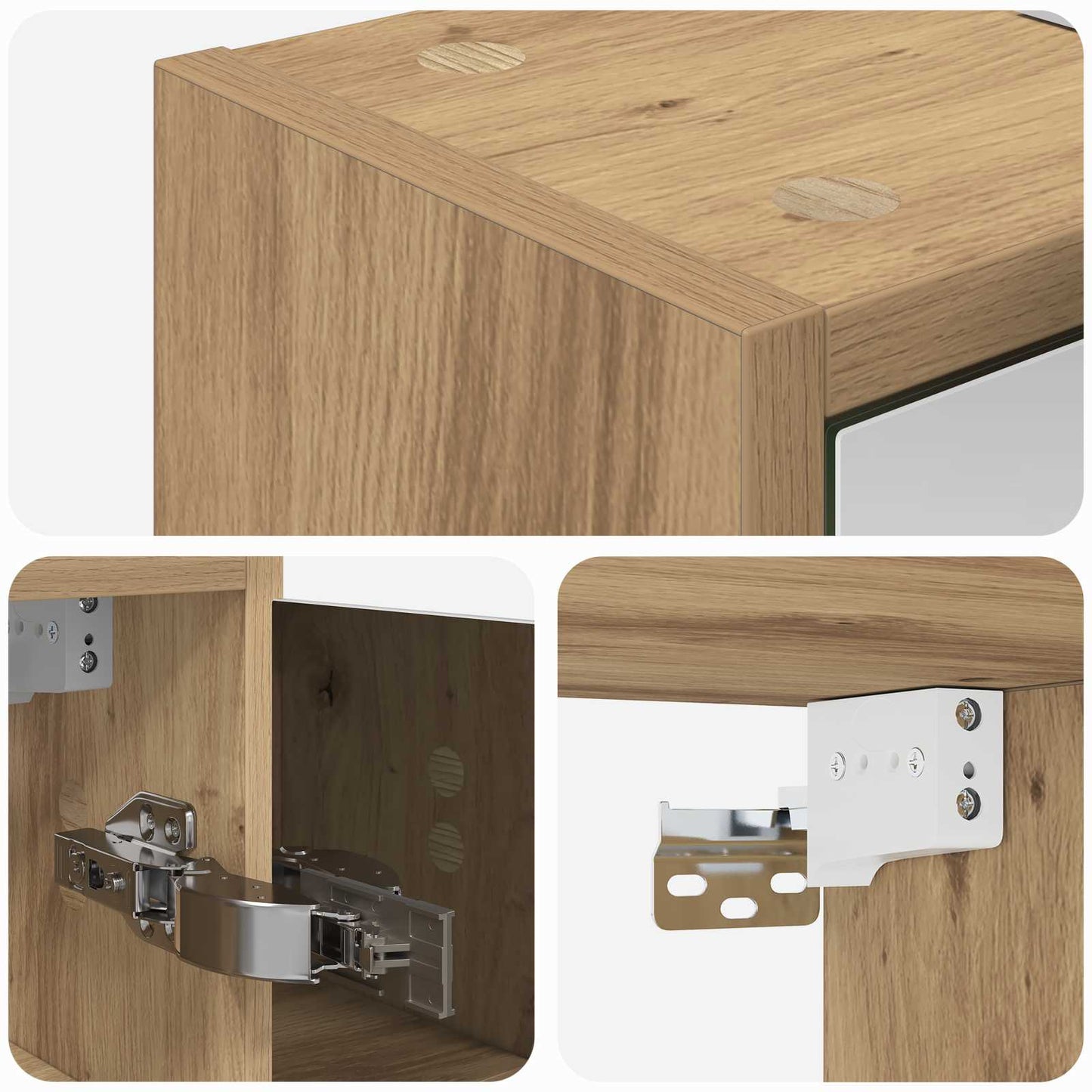 Badkamer spiegelkast Ambachtelijk eiken 63,5 x 16 x 62,5 cm is nu te koop bij PeponiXL, paradijselijk wonen!