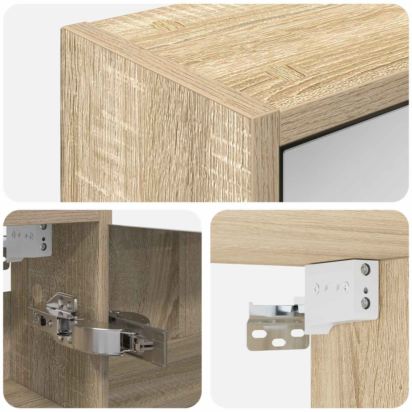 Badkamer spiegelkast Sonoma Eiken 73,5 x 16 x 62,5 cm is nu te koop bij PeponiXL, paradijselijk wonen!