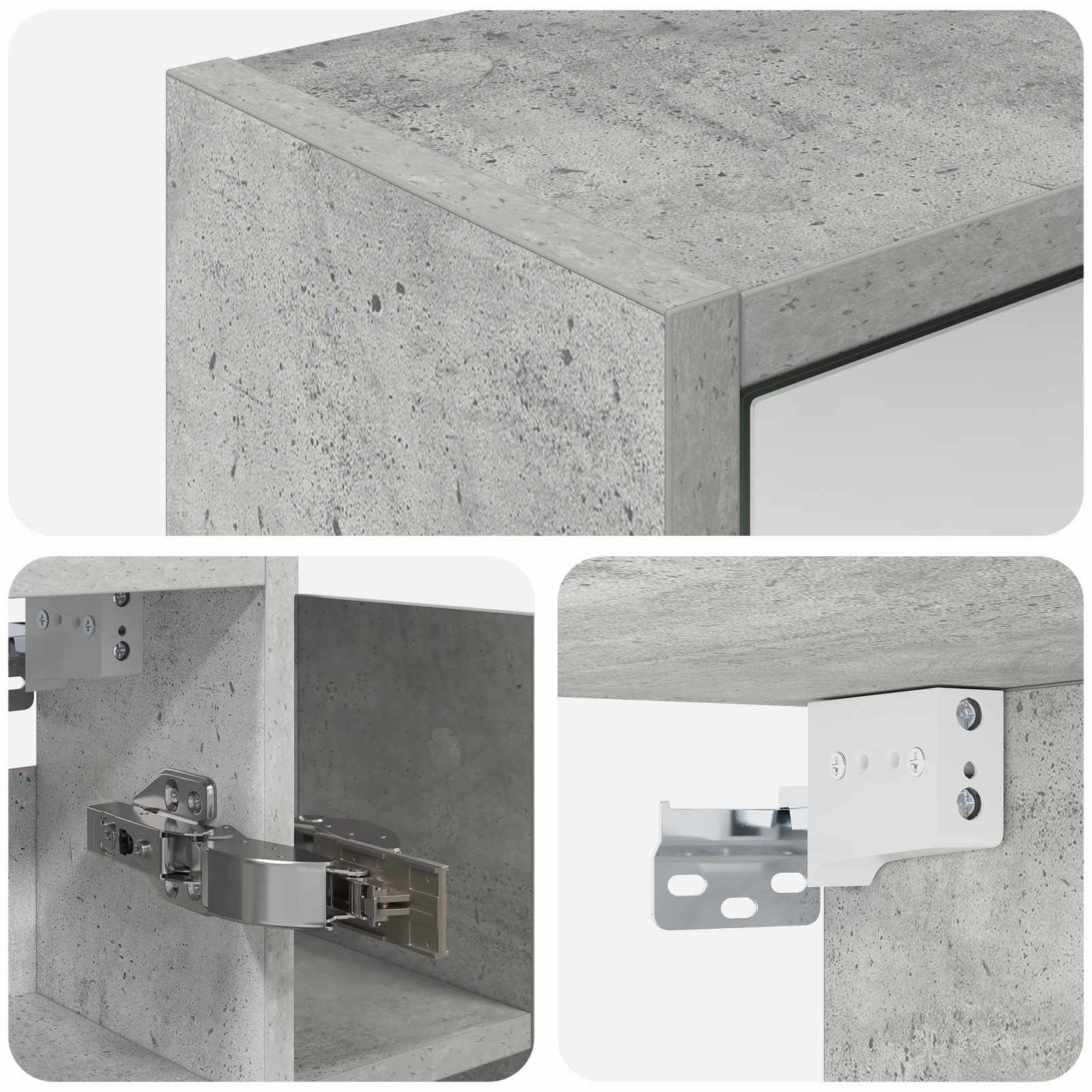 Badkamer spiegelkast Beton Grijs 73,5 x 16 x 62,5 cm is nu te koop bij PeponiXL, paradijselijk wonen!