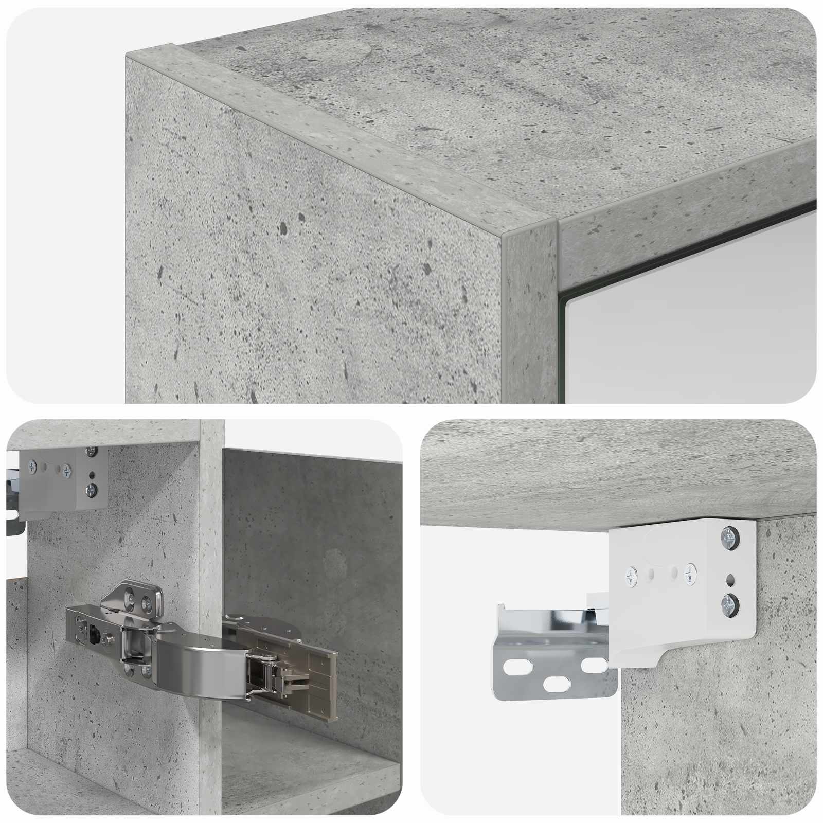 Badkamer spiegelkast Beton Grijs 73,5 x 16 x 62,5 cm is nu te koop bij PeponiXL, paradijselijk wonen!
