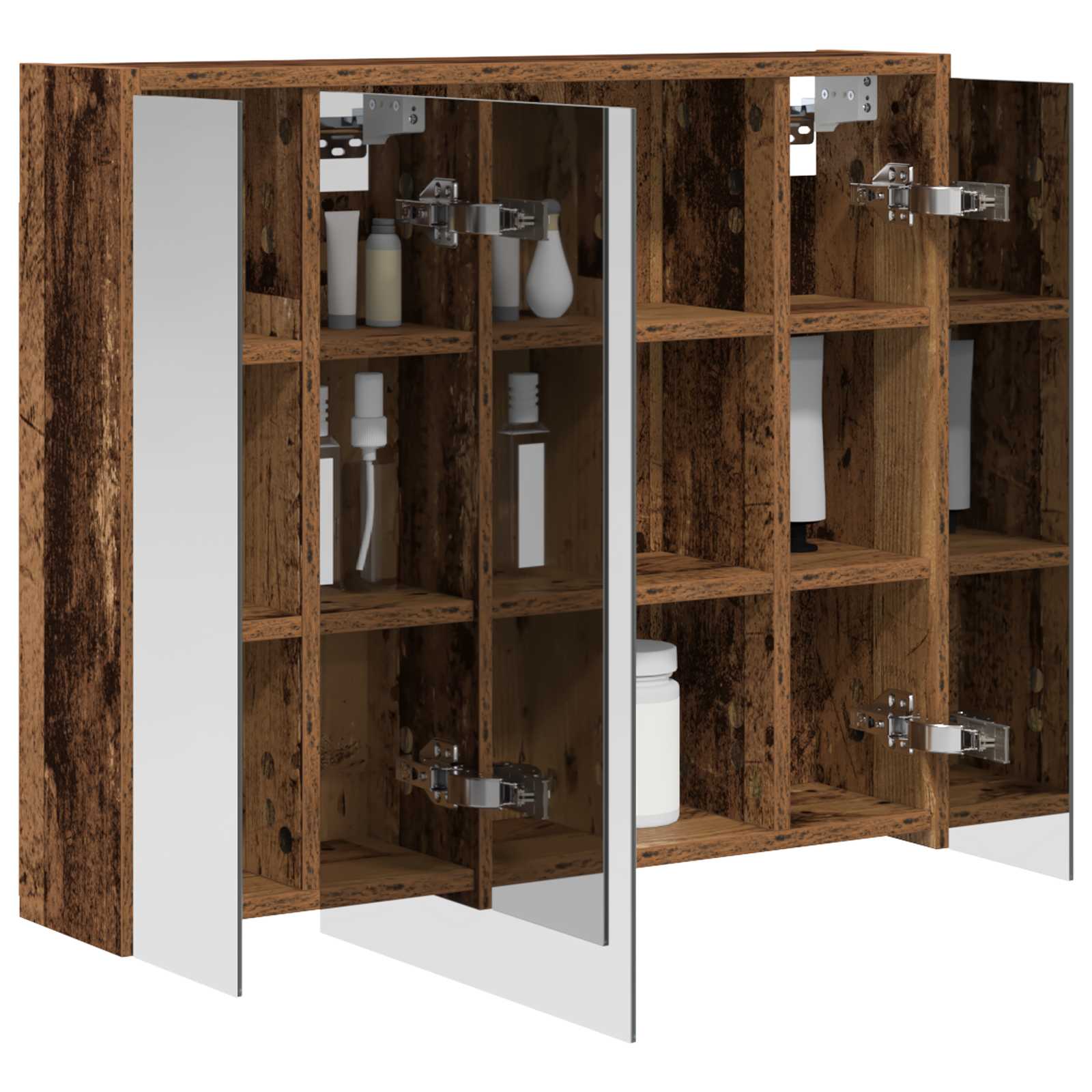 Badkamer spiegelkast Oudhout 73,5 x 16 x 62,5 cm Bewerkt hout is nu te koop bij PeponiXL, paradijselijk wonen!