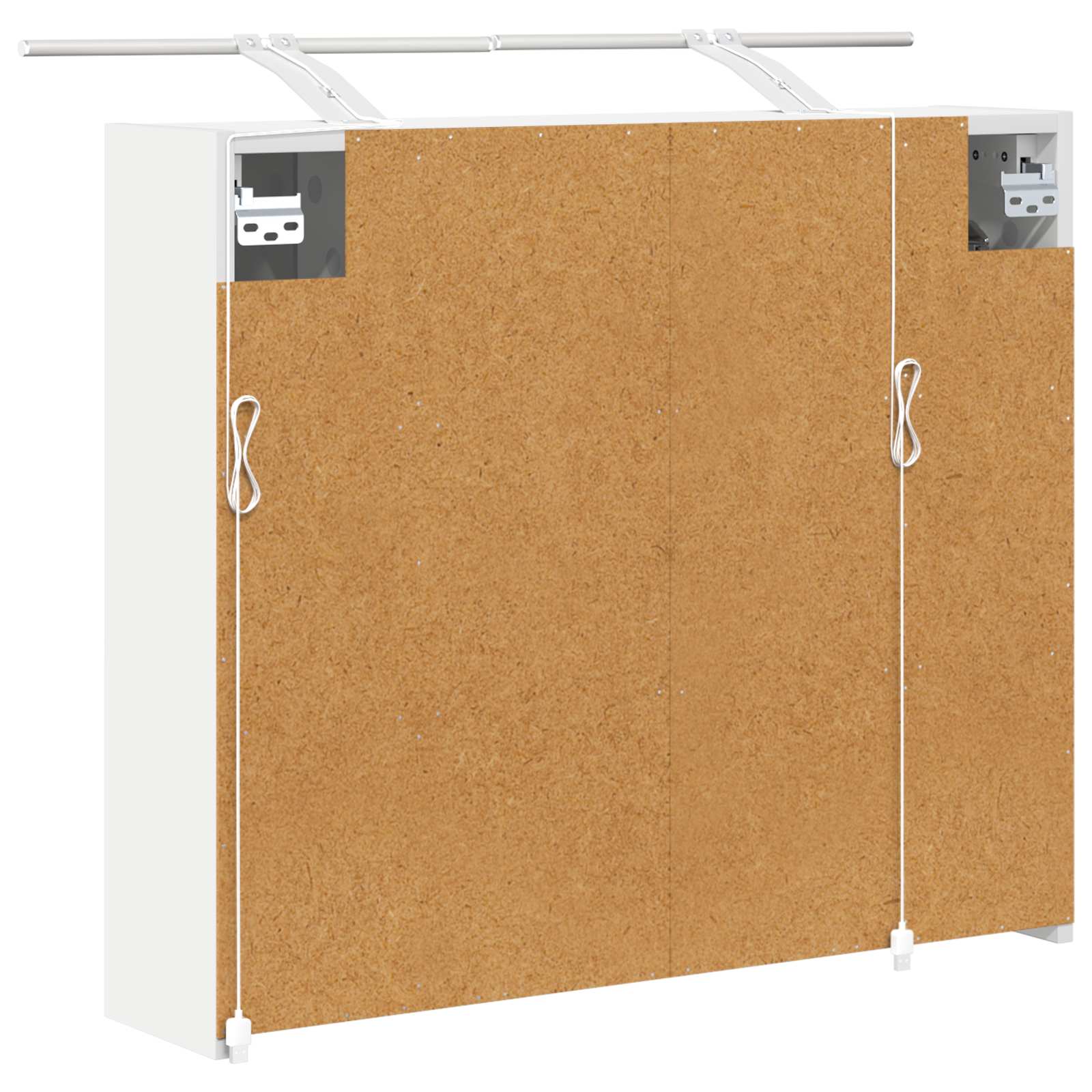 Badkamer spiegelkast voor Wit 73,5 x 16 x 62,5 cm Bewerkt hout is nu te koop bij PeponiXL, paradijselijk wonen!