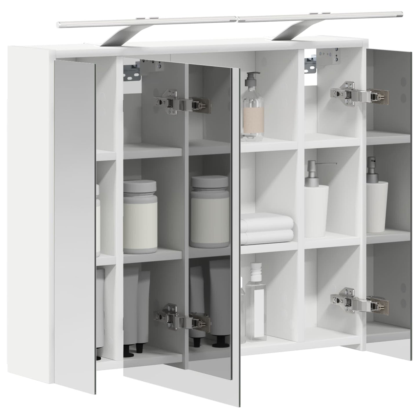 Badkamer spiegelkast voor Wit 73,5 x 16 x 62,5 cm Bewerkt hout is nu te koop bij PeponiXL, paradijselijk wonen!