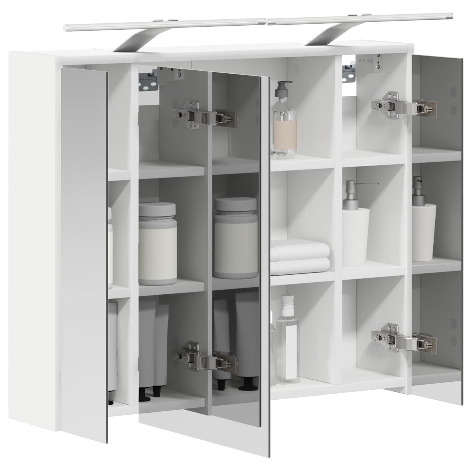 Badkamer spiegelkast voor Wit 73,5 x 16 x 62,5 cm Bewerkt hout is nu te koop bij PeponiXL, paradijselijk wonen!