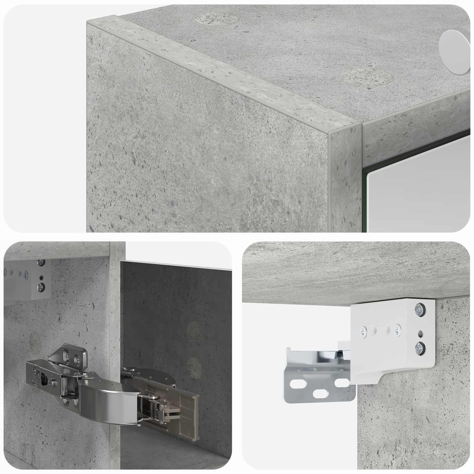 Badkamer spiegelkast Beton Grijs 73,5 x 16 x 62,5 cm is nu te koop bij PeponiXL, paradijselijk wonen!