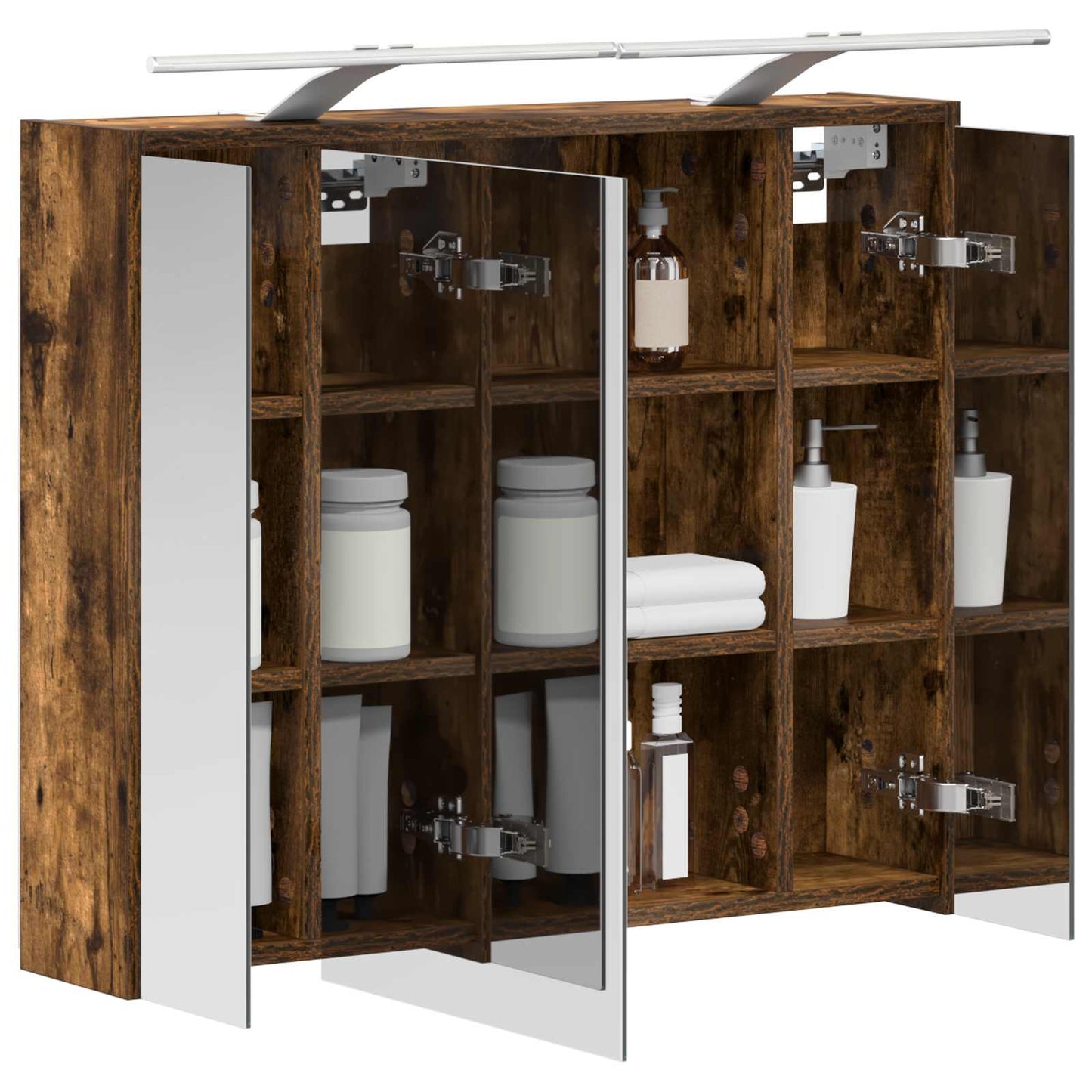 Badkamer spiegelkast Gerookt eiken 73,5 x 16 x 62,5 cm is nu te koop bij PeponiXL, paradijselijk wonen!