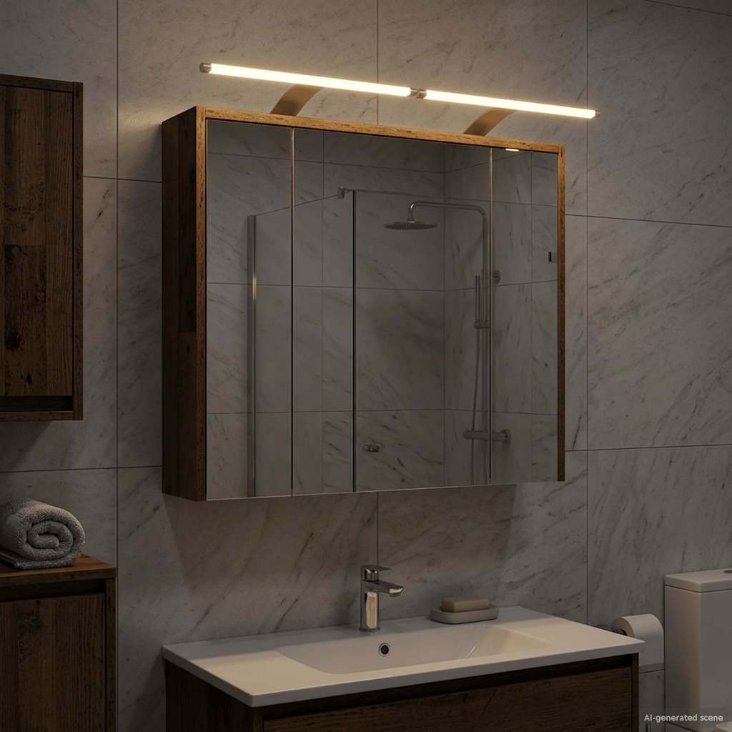 Badkamer spiegelkast Oudhout 73,5 x 16 x 62,5 cm Bewerkt hout is nu te koop bij PeponiXL, paradijselijk wonen!