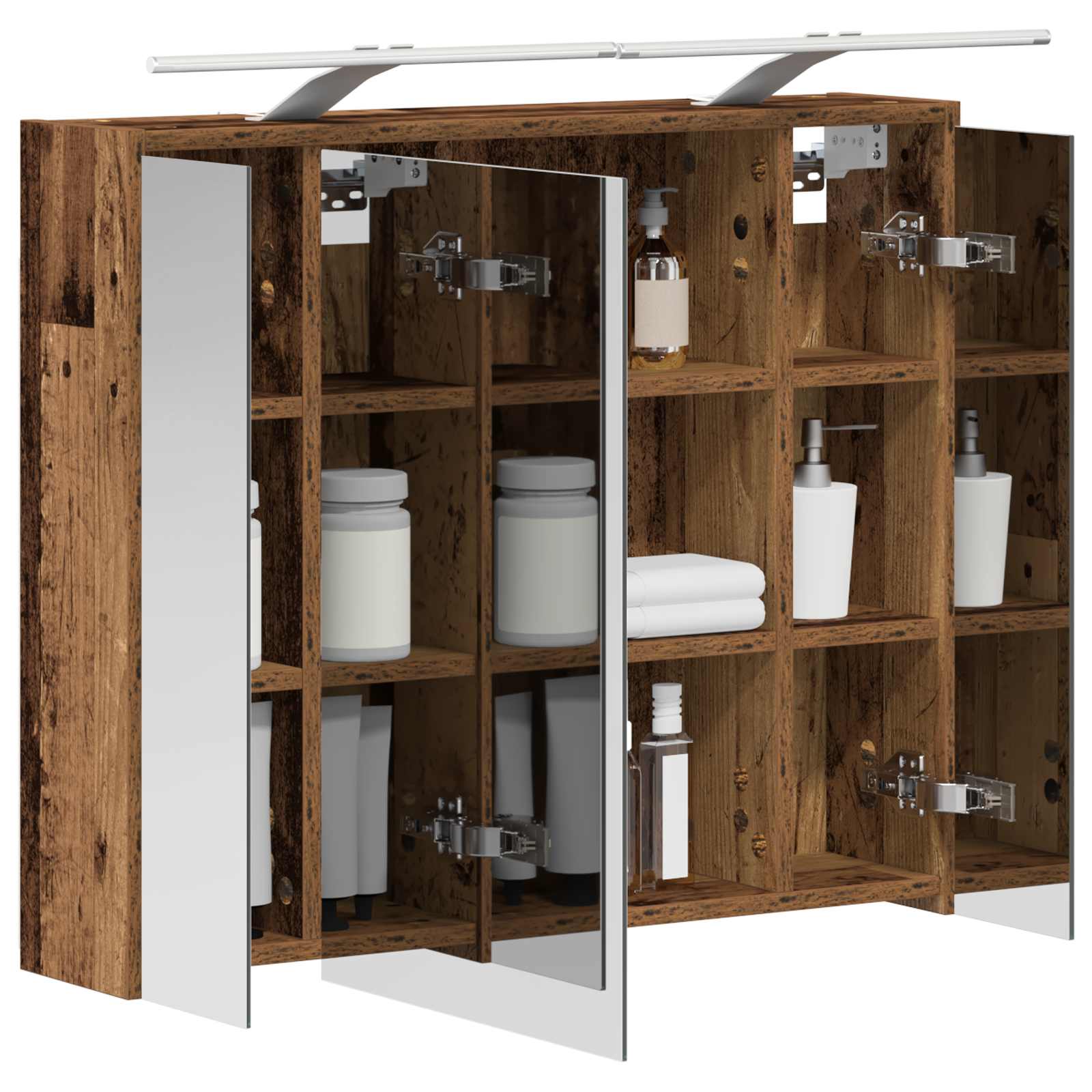 Badkamer spiegelkast Oudhout 73,5 x 16 x 62,5 cm Bewerkt hout is nu te koop bij PeponiXL, paradijselijk wonen!