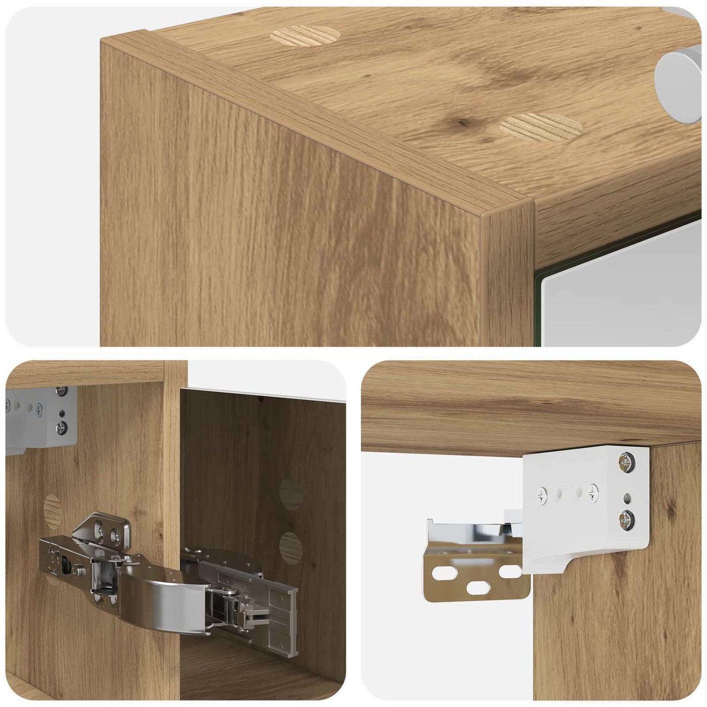 Badkamer spiegelkast Ambachtelijk eiken 73,5 x 16 x 62,5 cm is nu te koop bij PeponiXL, paradijselijk wonen!