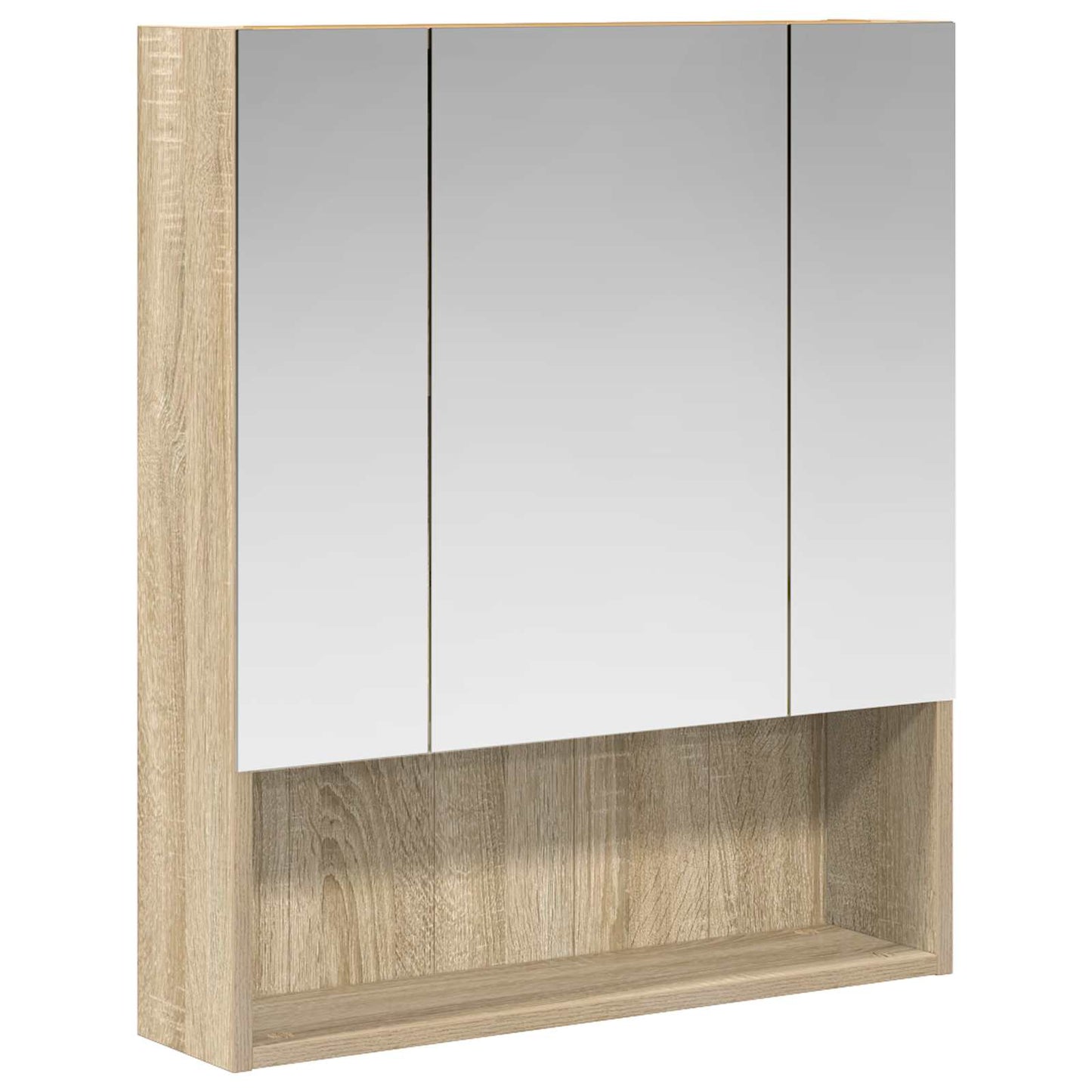 Badkamer spiegelkast met plank Sonoma Eiken 60 x 14.5 x 70 cm is nu te koop bij PeponiXL, paradijselijk wonen!