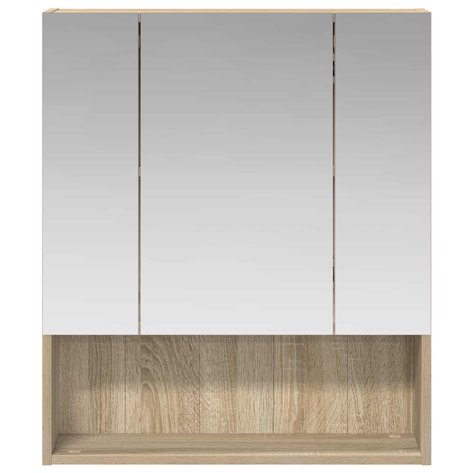 Badkamer spiegelkast met plank Sonoma Eiken 60 x 14.5 x 70 cm is nu te koop bij PeponiXL, paradijselijk wonen!