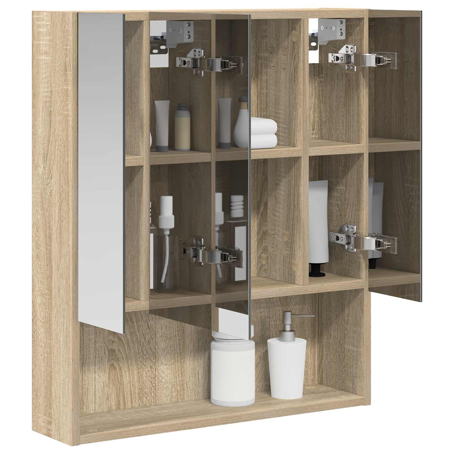Badkamer spiegelkast met plank Sonoma Eiken 60 x 14.5 x 70 cm is nu te koop bij PeponiXL, paradijselijk wonen!