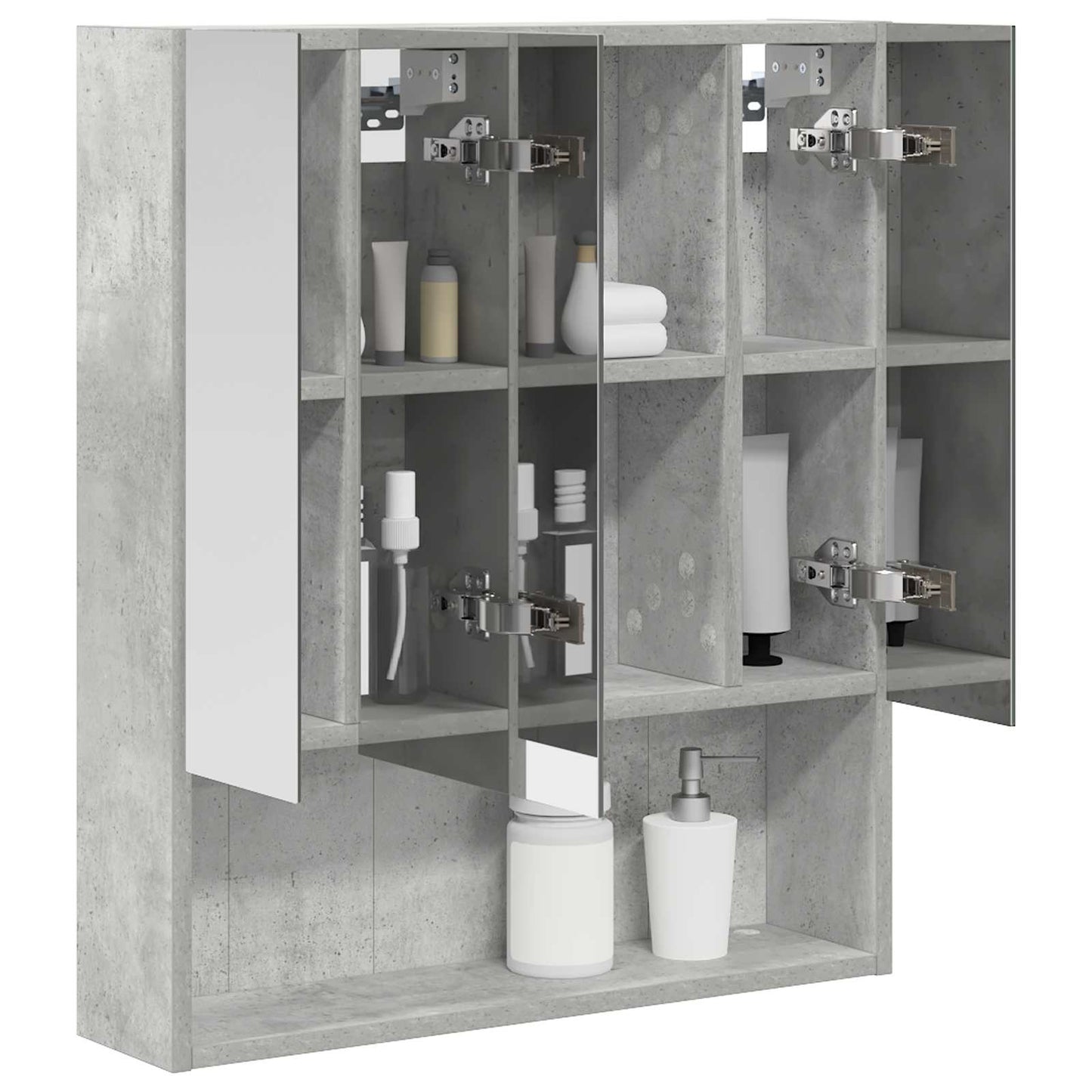 Badkamer spiegelkast Beton Grijs 60 x 14.5 x 70 cm Bewerkt hout is nu te koop bij PeponiXL, paradijselijk wonen!