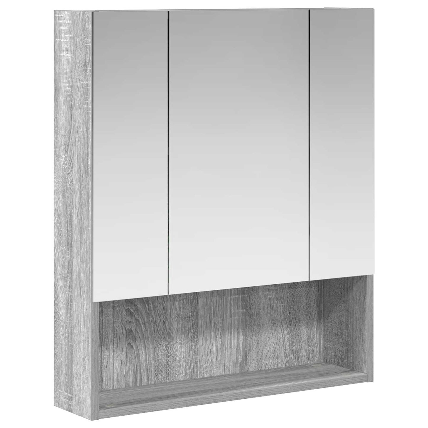Badkamer spiegelkast met plank Grijs Sonoma 60 x 14.5 x 70 cm is nu te koop bij PeponiXL, paradijselijk wonen!