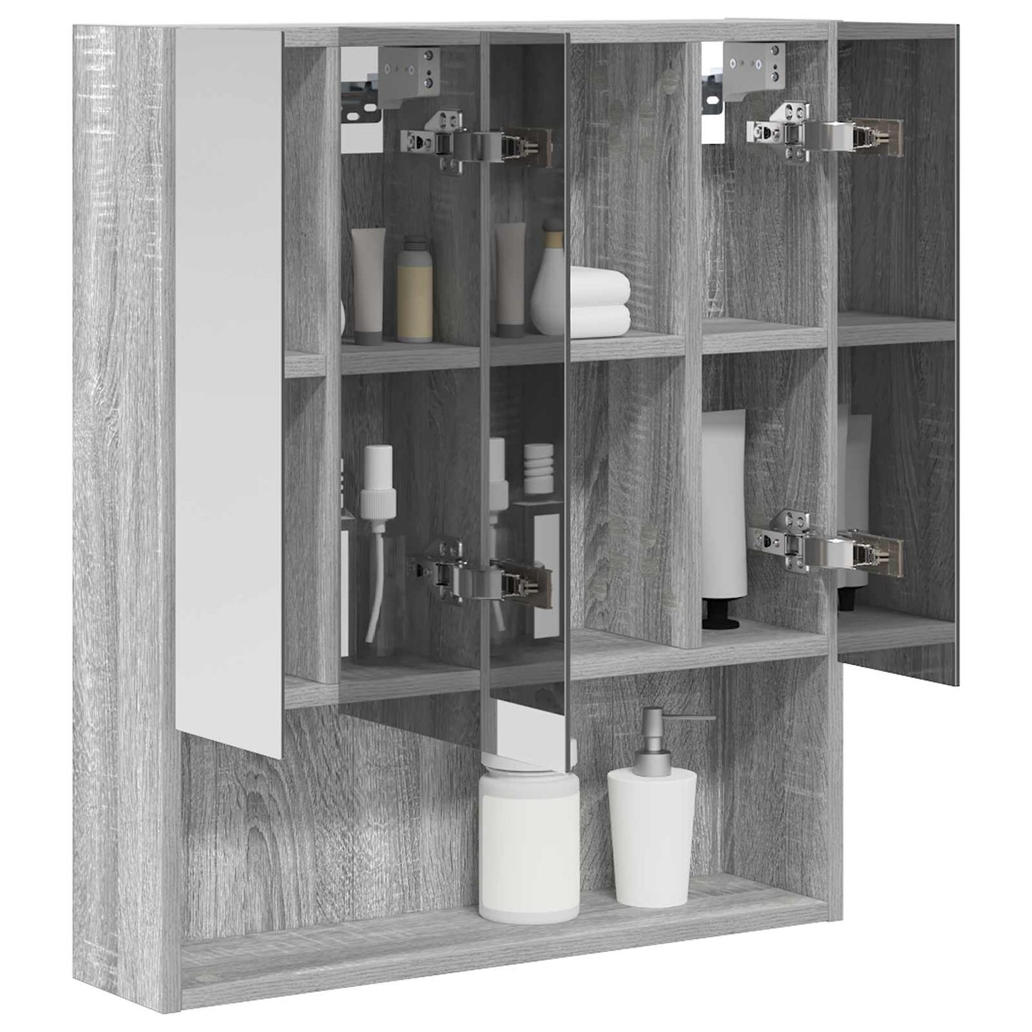 Badkamer spiegelkast met plank Grijs Sonoma 60 x 14.5 x 70 cm is nu te koop bij PeponiXL, paradijselijk wonen!
