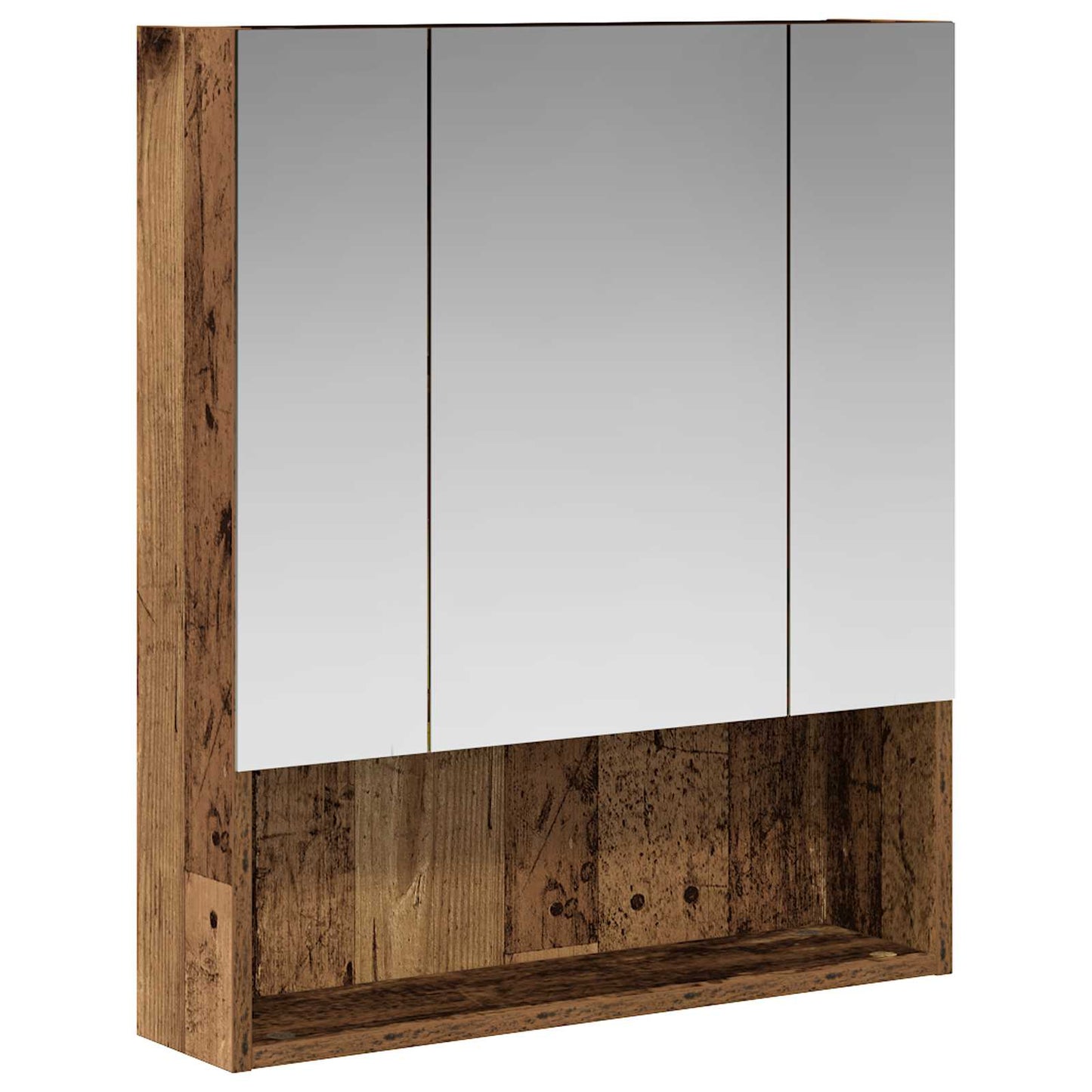 Badkamer spiegelkast Oudhout 60 x 14.5 x 70 cm Bewerkt hout is nu te koop bij PeponiXL, paradijselijk wonen!