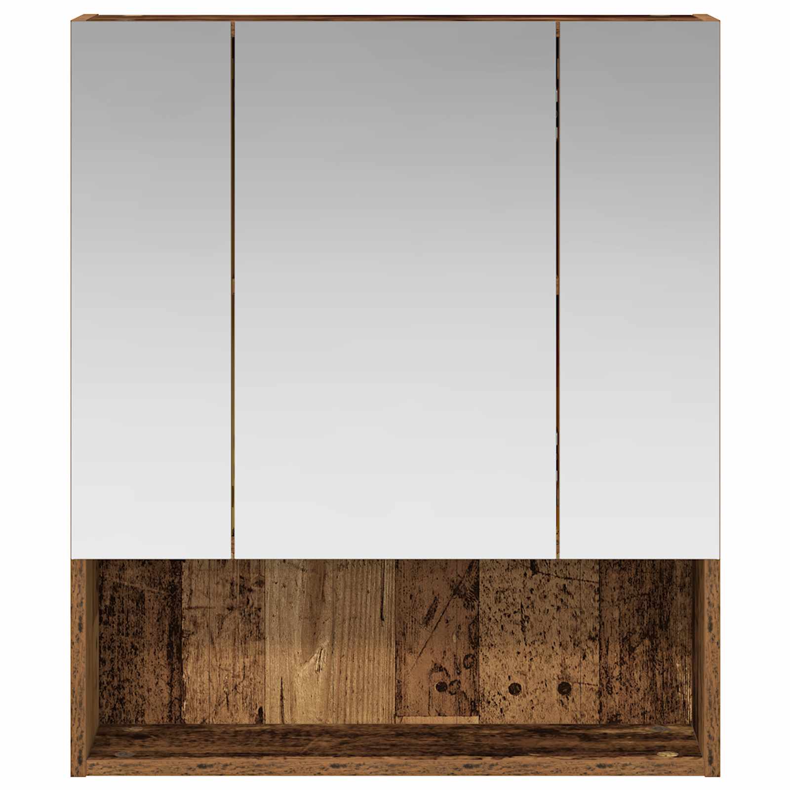 Badkamer spiegelkast Oudhout 60 x 14.5 x 70 cm Bewerkt hout is nu te koop bij PeponiXL, paradijselijk wonen!