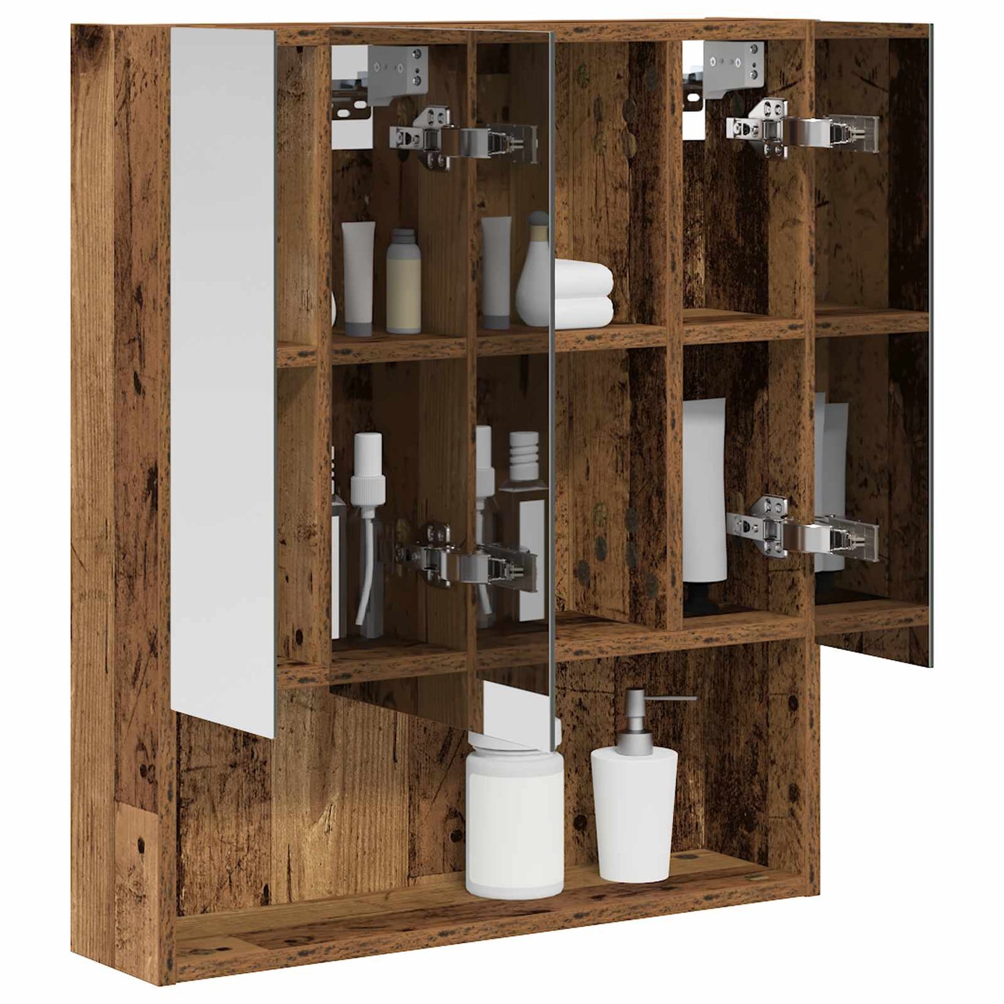 Badkamer spiegelkast Oudhout 60 x 14.5 x 70 cm Bewerkt hout is nu te koop bij PeponiXL, paradijselijk wonen!