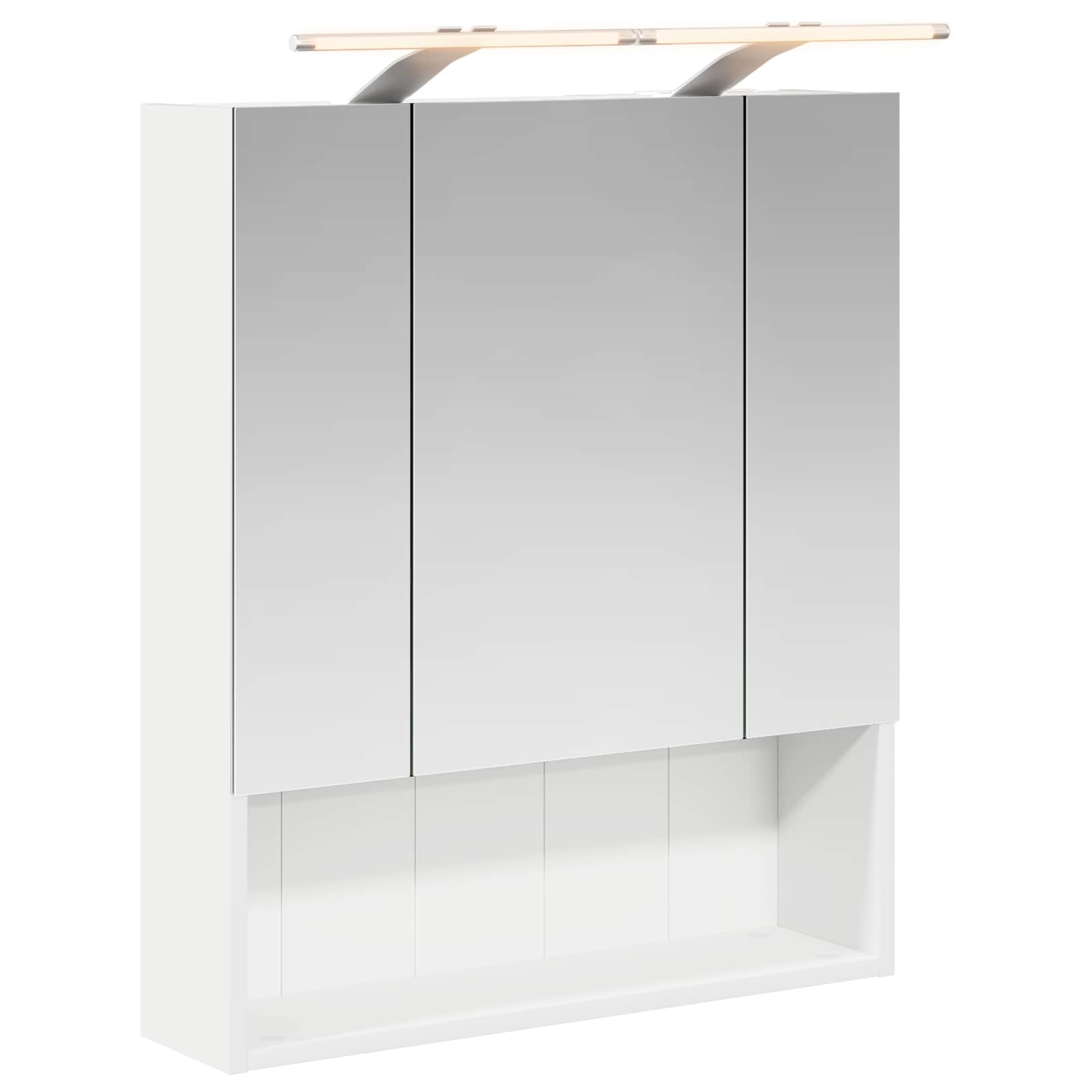Badkamer spiegelkast Wit 60 x 14.5 x 70 cm Bewerkt hout is nu te koop bij PeponiXL, paradijselijk wonen!
