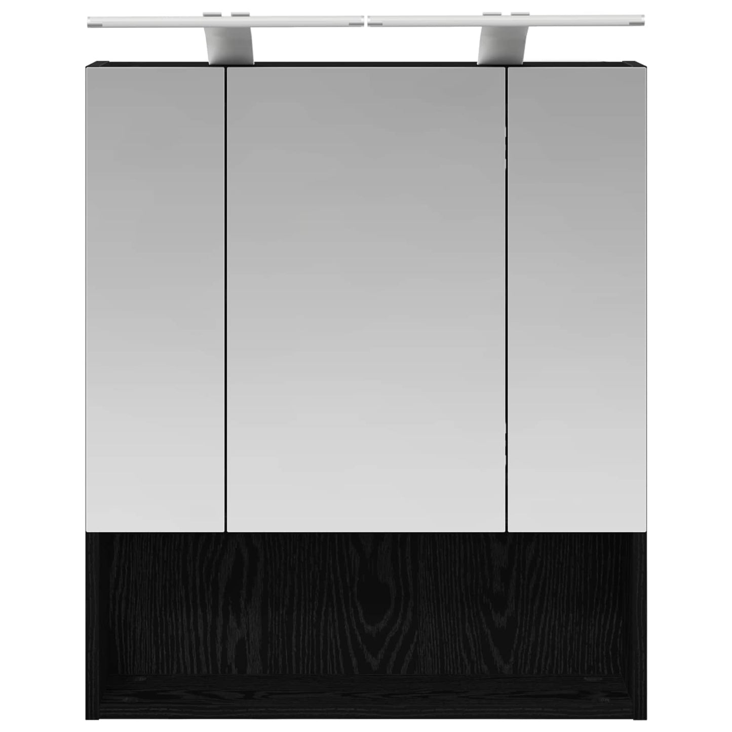 Badkamer spiegelkast Zwart Eiken 60 x 14.5 x 70 cm Bewerkt hout is nu te koop bij PeponiXL, paradijselijk wonen!