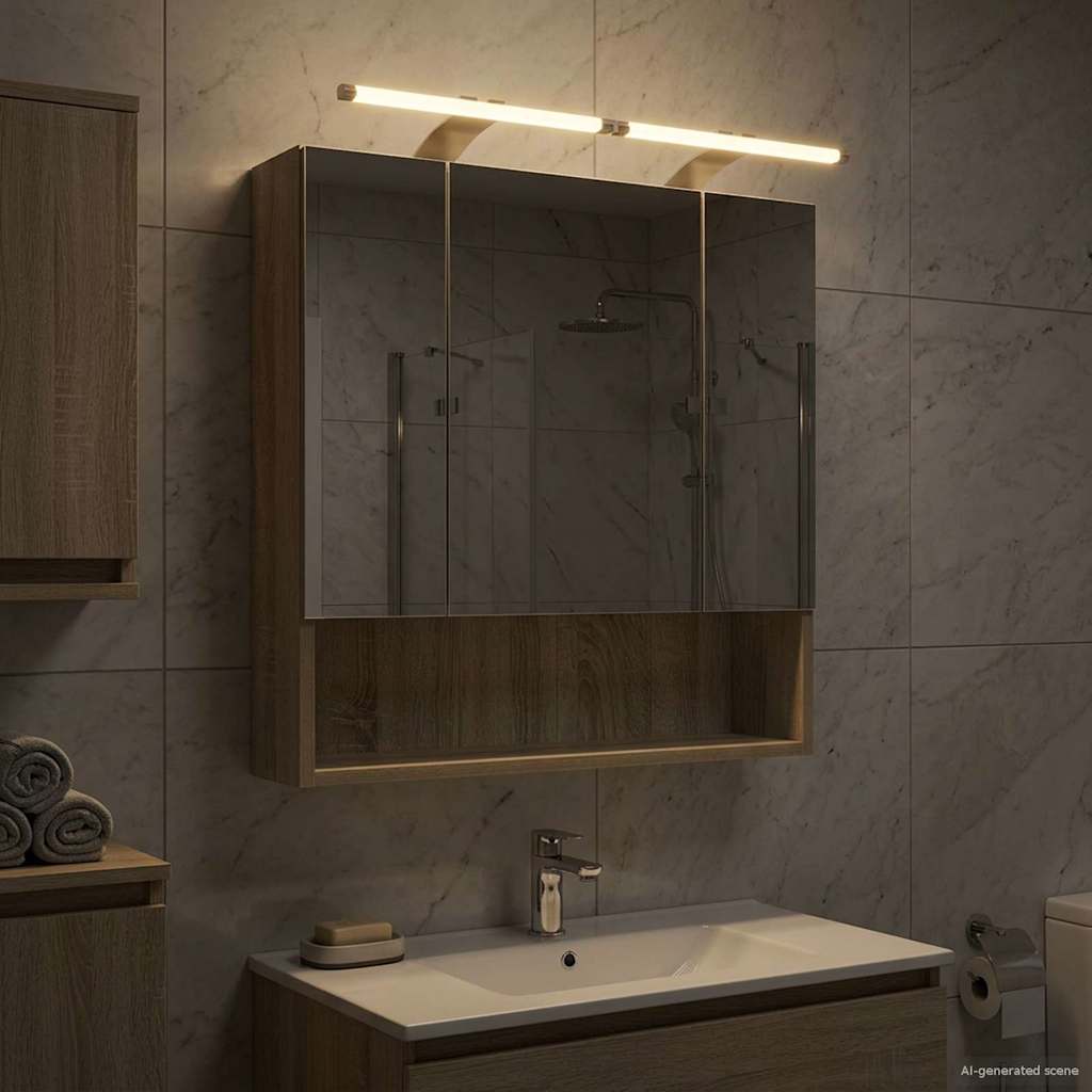 Badkamer spiegelkast met plank Sonoma Eiken 60 x 14.5 x 70 cm is nu te koop bij PeponiXL, paradijselijk wonen!